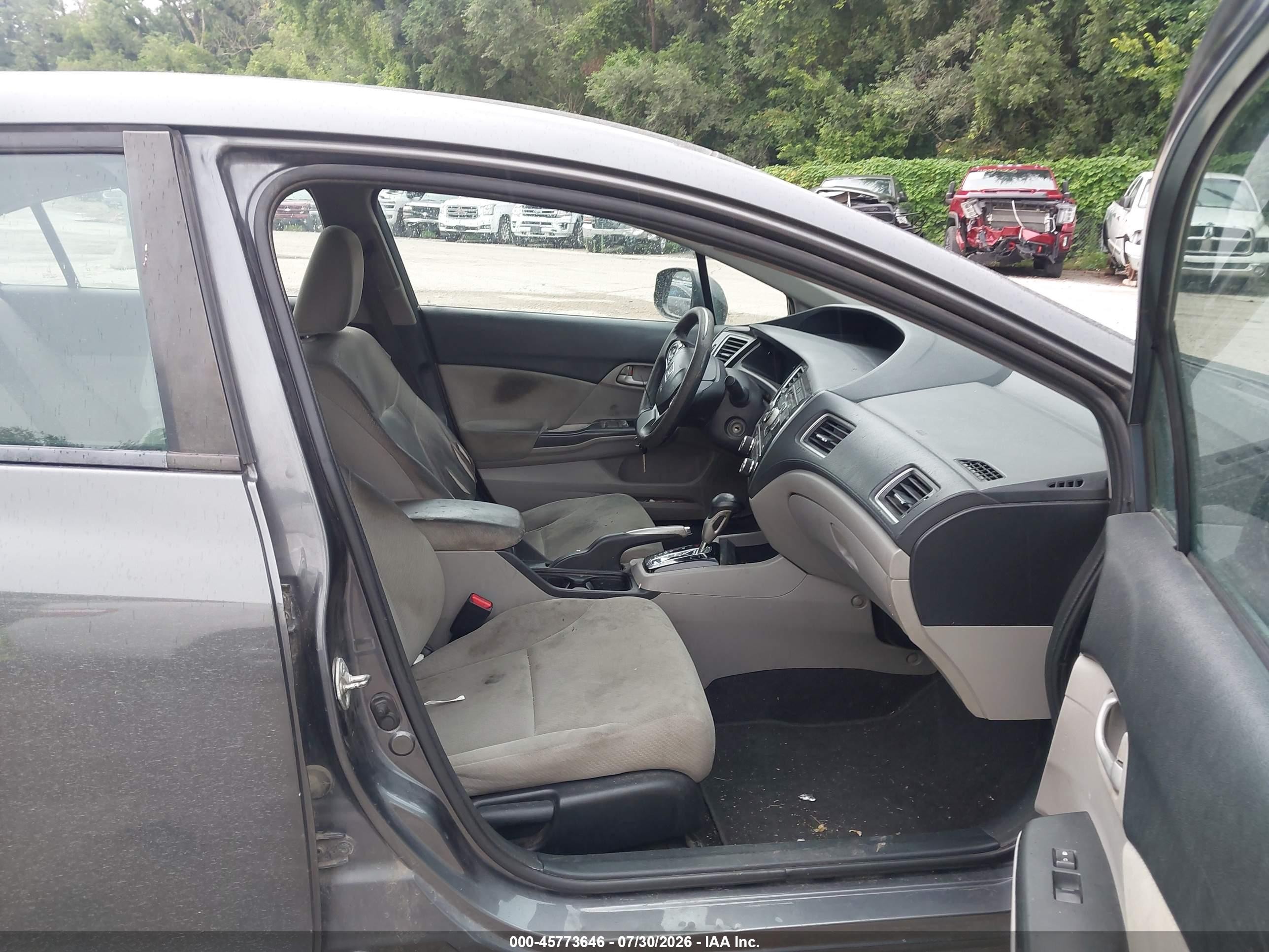 2013 Honda Civic Lx Gray vin: 19XFB2F57DE041015