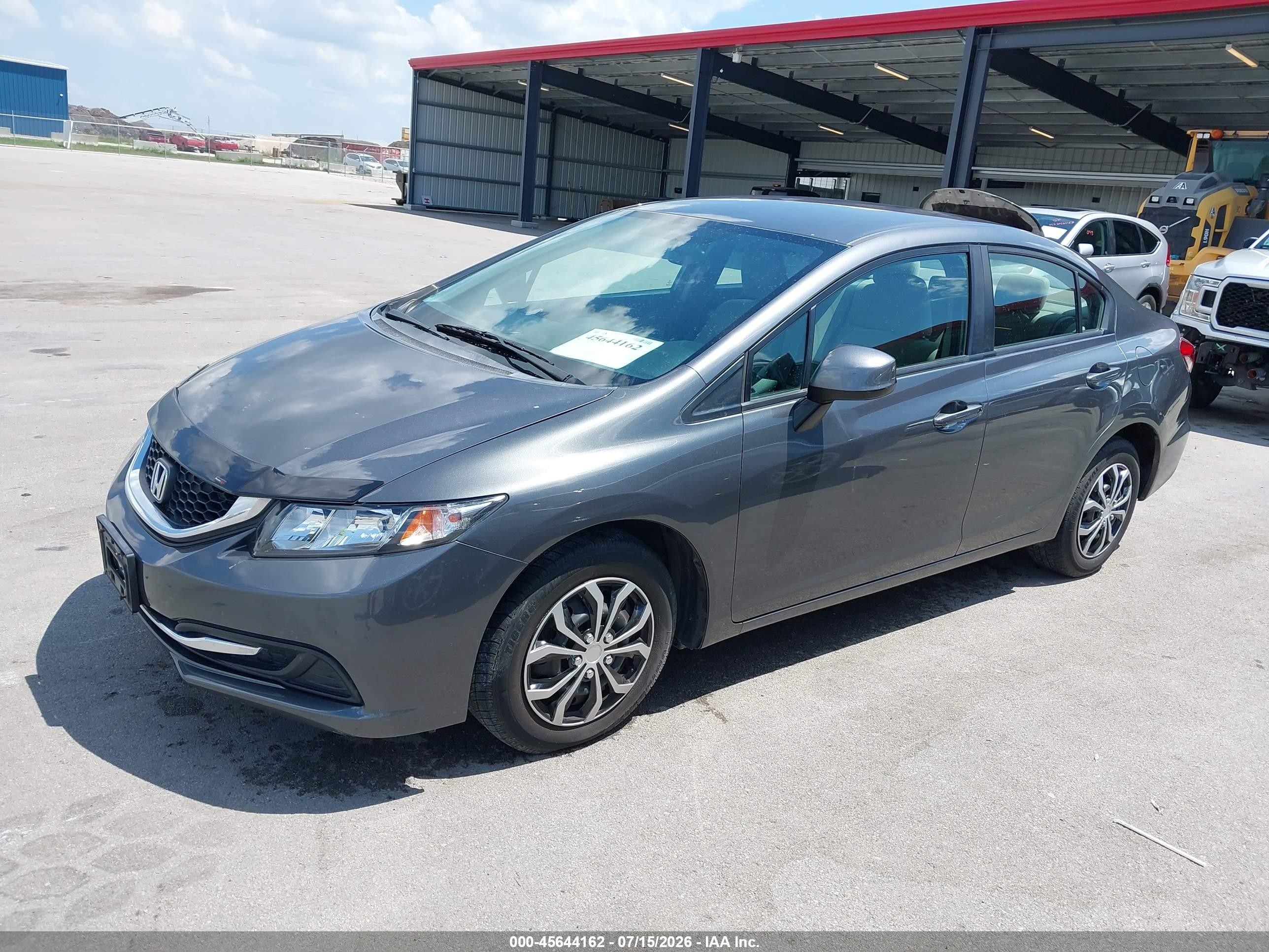 2013 Honda Civic Lx Gray vin: 19XFB2F57DE041371