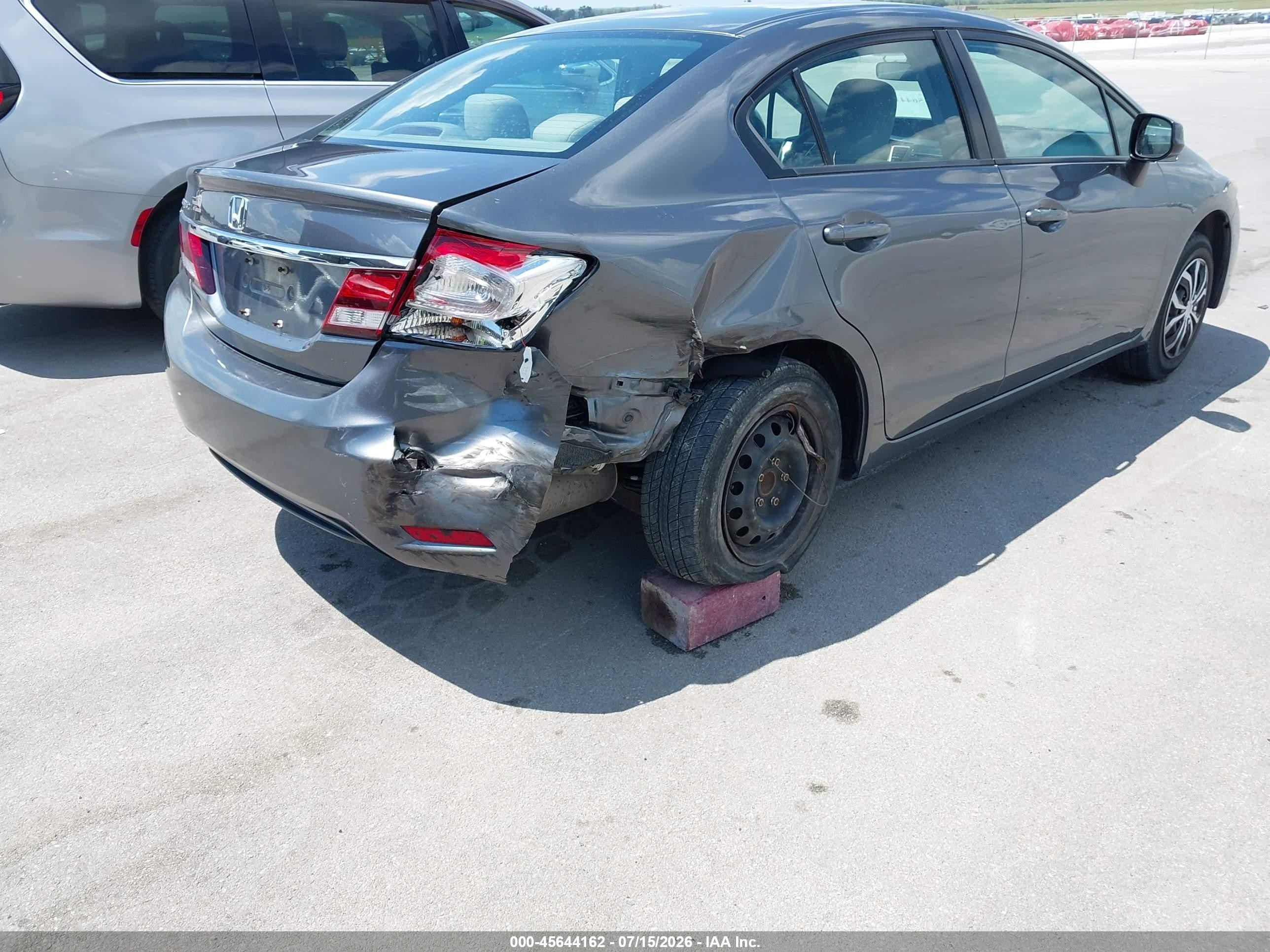 2013 Honda Civic Lx Gray vin: 19XFB2F57DE041371