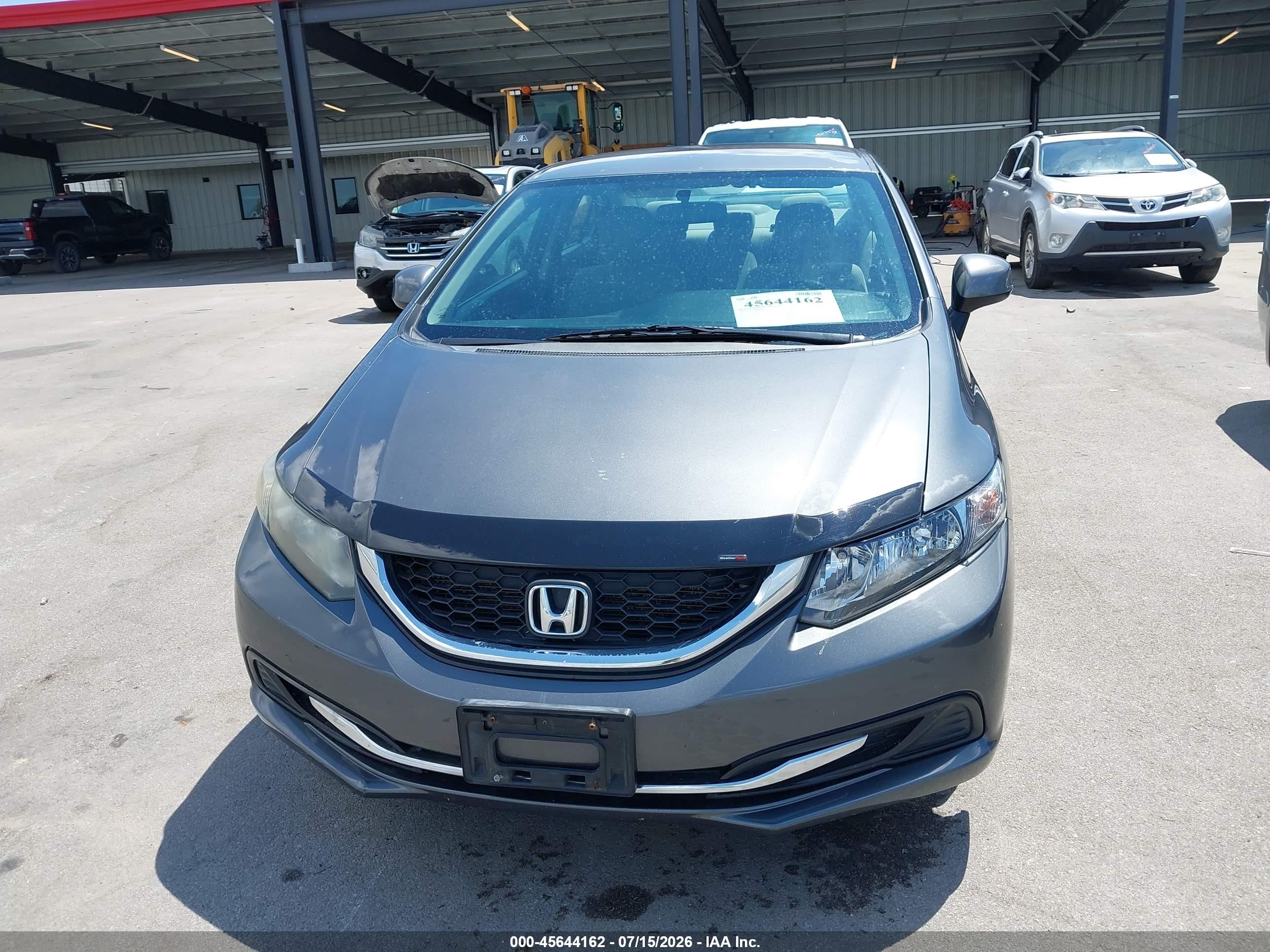 2013 Honda Civic Lx Gray vin: 19XFB2F57DE041371