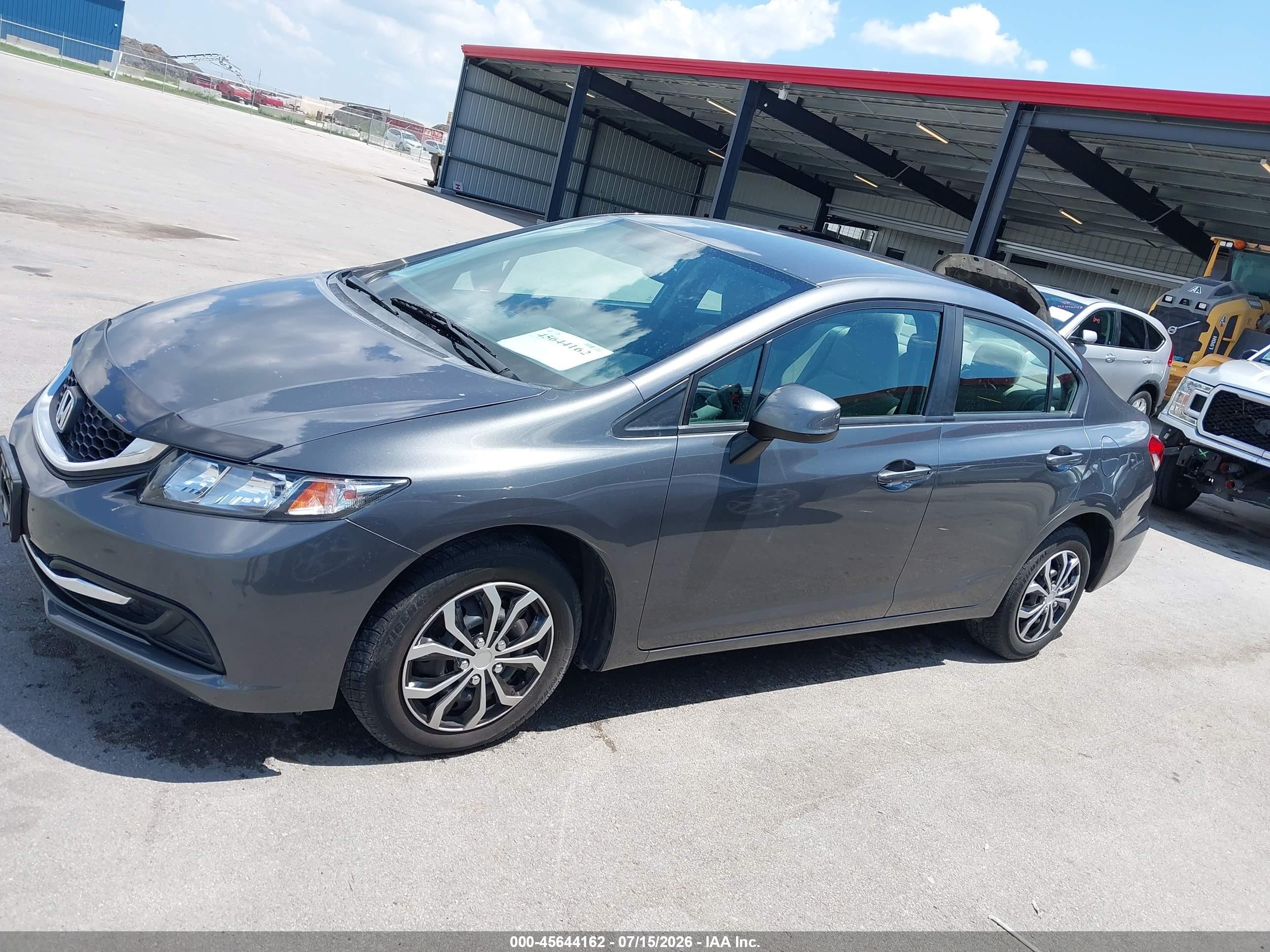 2013 Honda Civic Lx Gray vin: 19XFB2F57DE041371