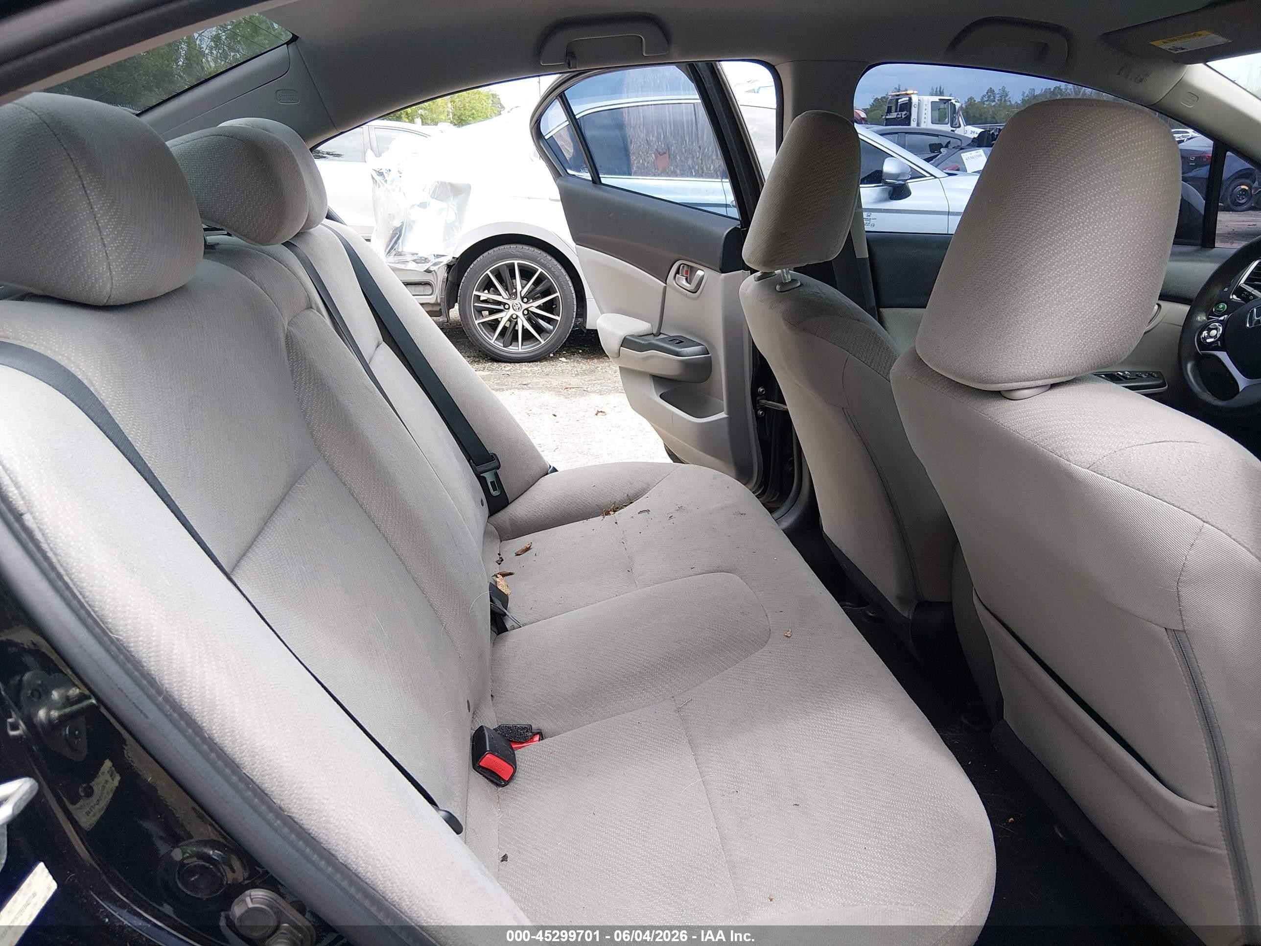 2013 Honda Civic Lx Black vin: 19XFB2F57DE042746