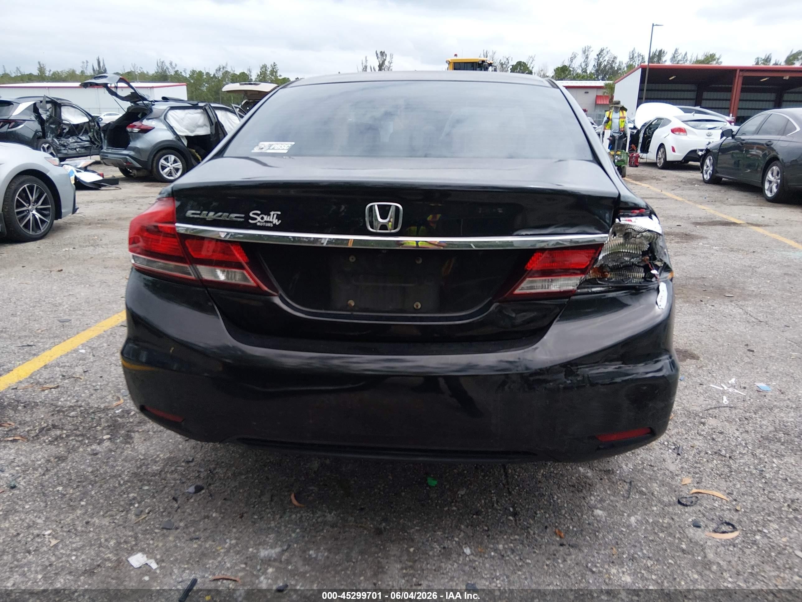 2013 Honda Civic Lx Black vin: 19XFB2F57DE042746