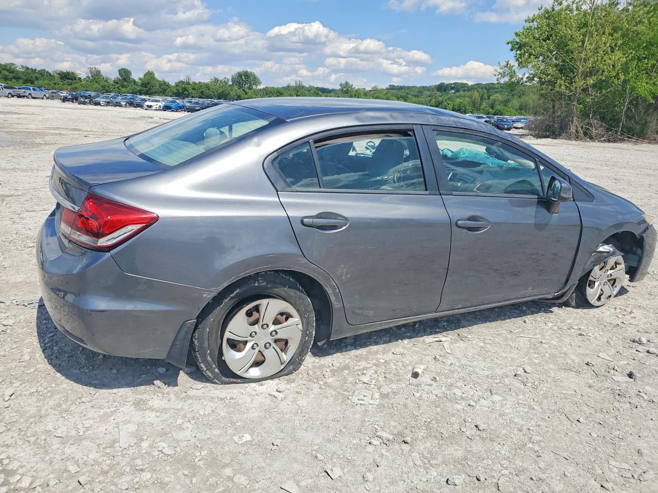 2013 Honda Civic Lx Gray vin: 19XFB2F57DE045520