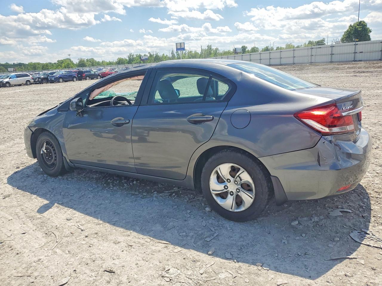 2013 Honda Civic Lx Gray vin: 19XFB2F57DE045520