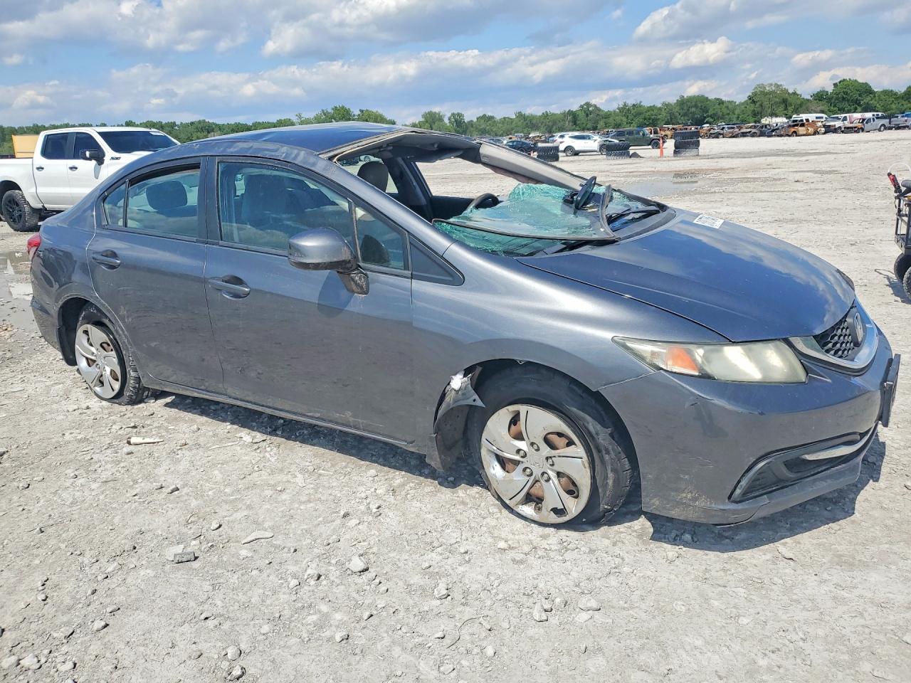 2013 Honda Civic Lx Gray vin: 19XFB2F57DE045520