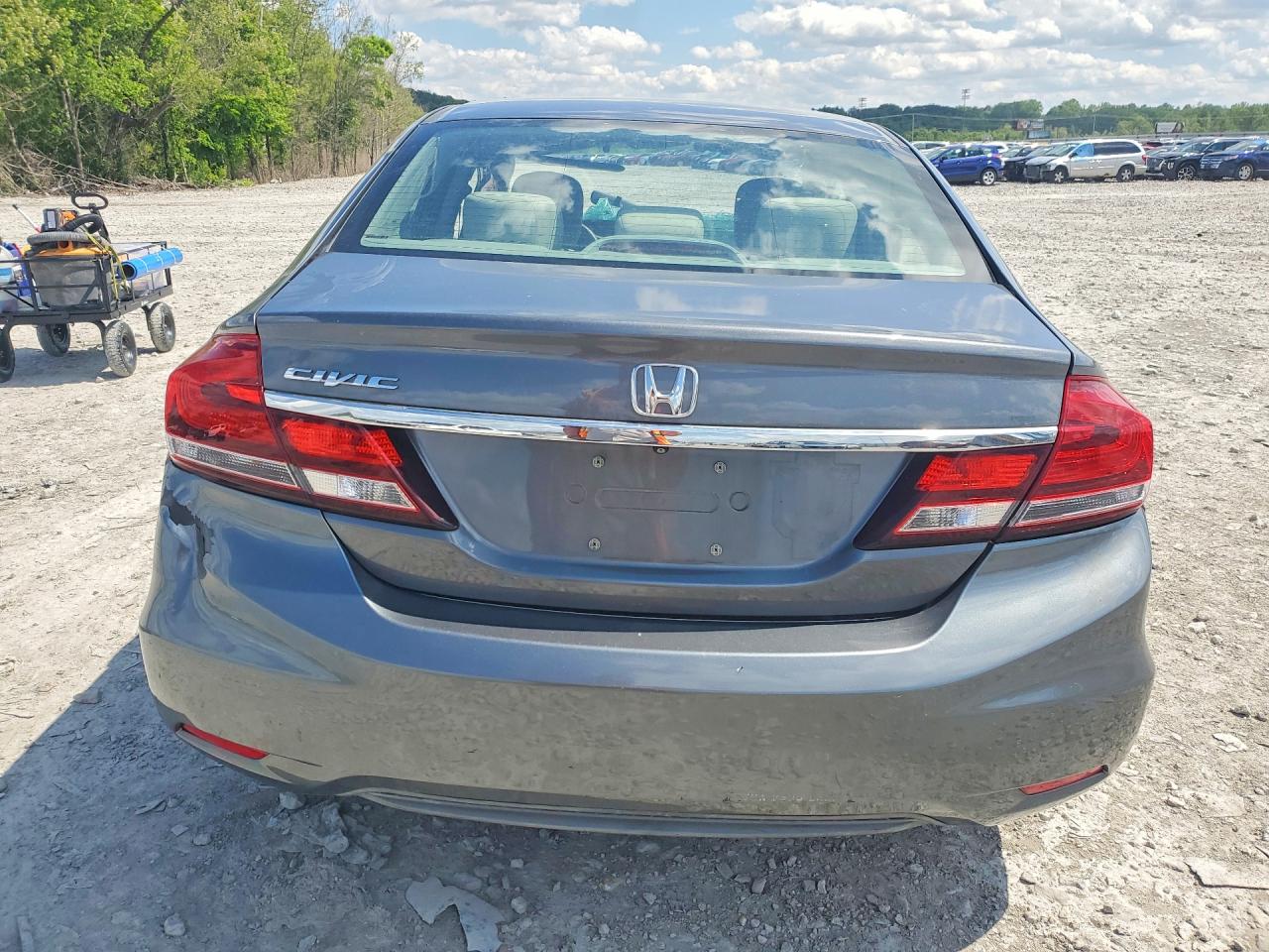 2013 Honda Civic Lx Gray vin: 19XFB2F57DE045520