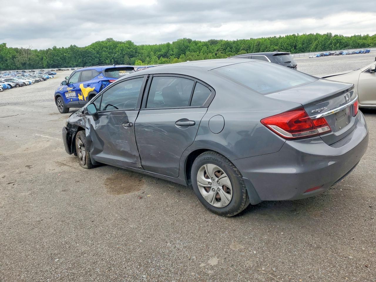 2013 Honda Civic Lx Gray vin: 19XFB2F57DE048322