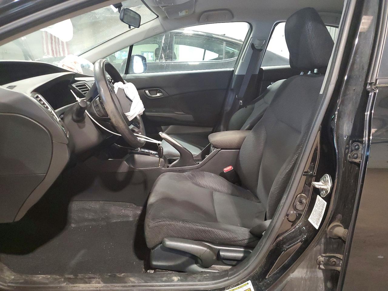 2013 Honda Civic Lx Black vin: 19XFB2F57DE060695