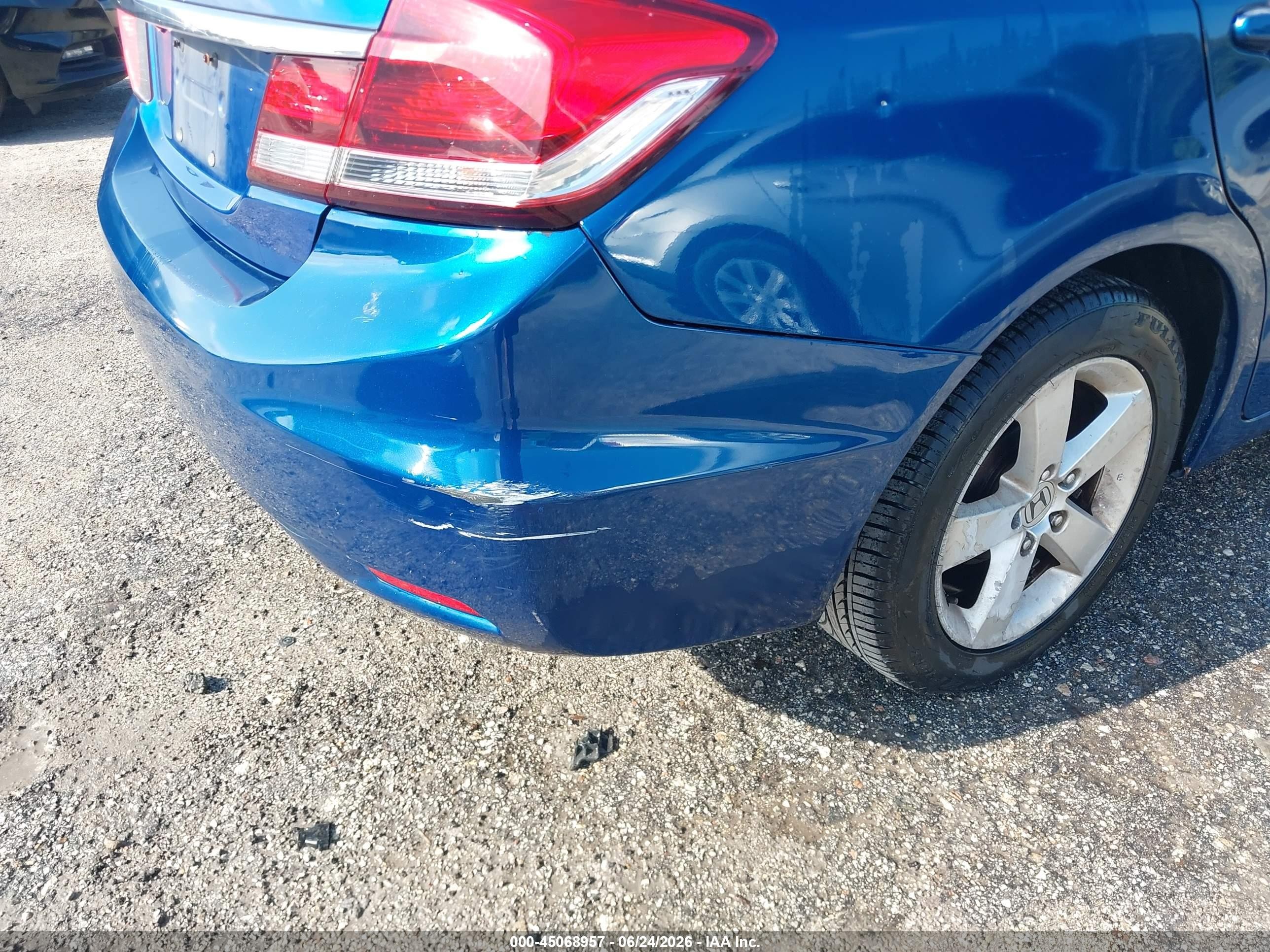 2013 Honda Civic Lx Blue vin: 19XFB2F57DE086875