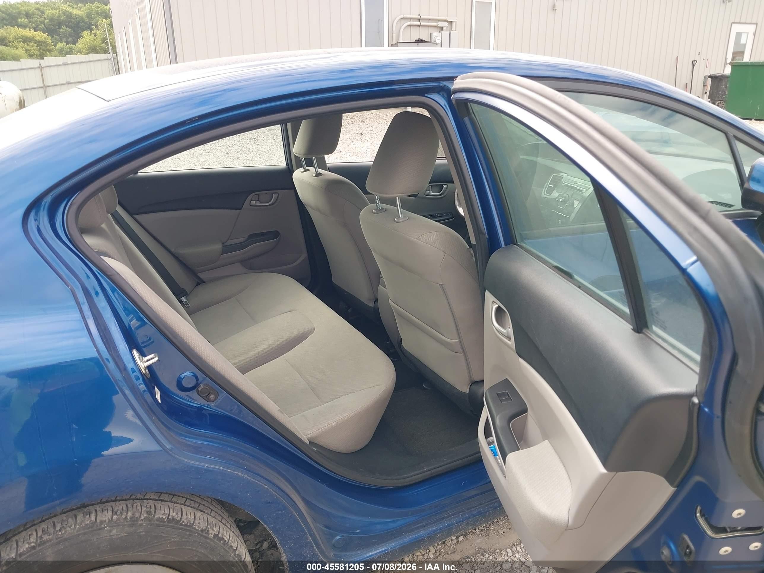 2013 Honda Civic Lx Синий vin: 19XFB2F57DE088304