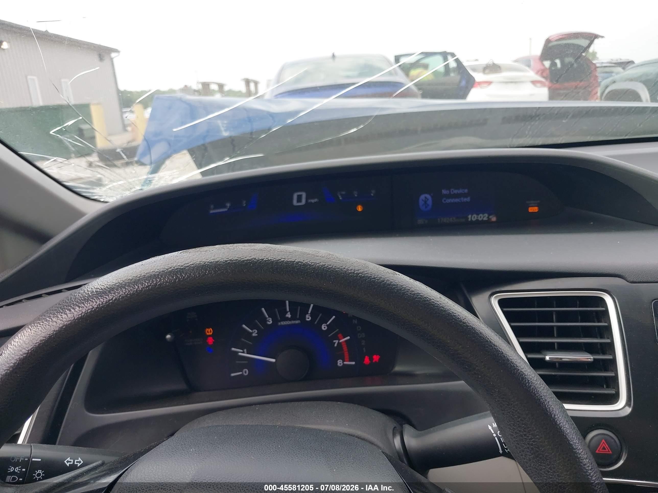 2013 Honda Civic Lx Синий vin: 19XFB2F57DE088304