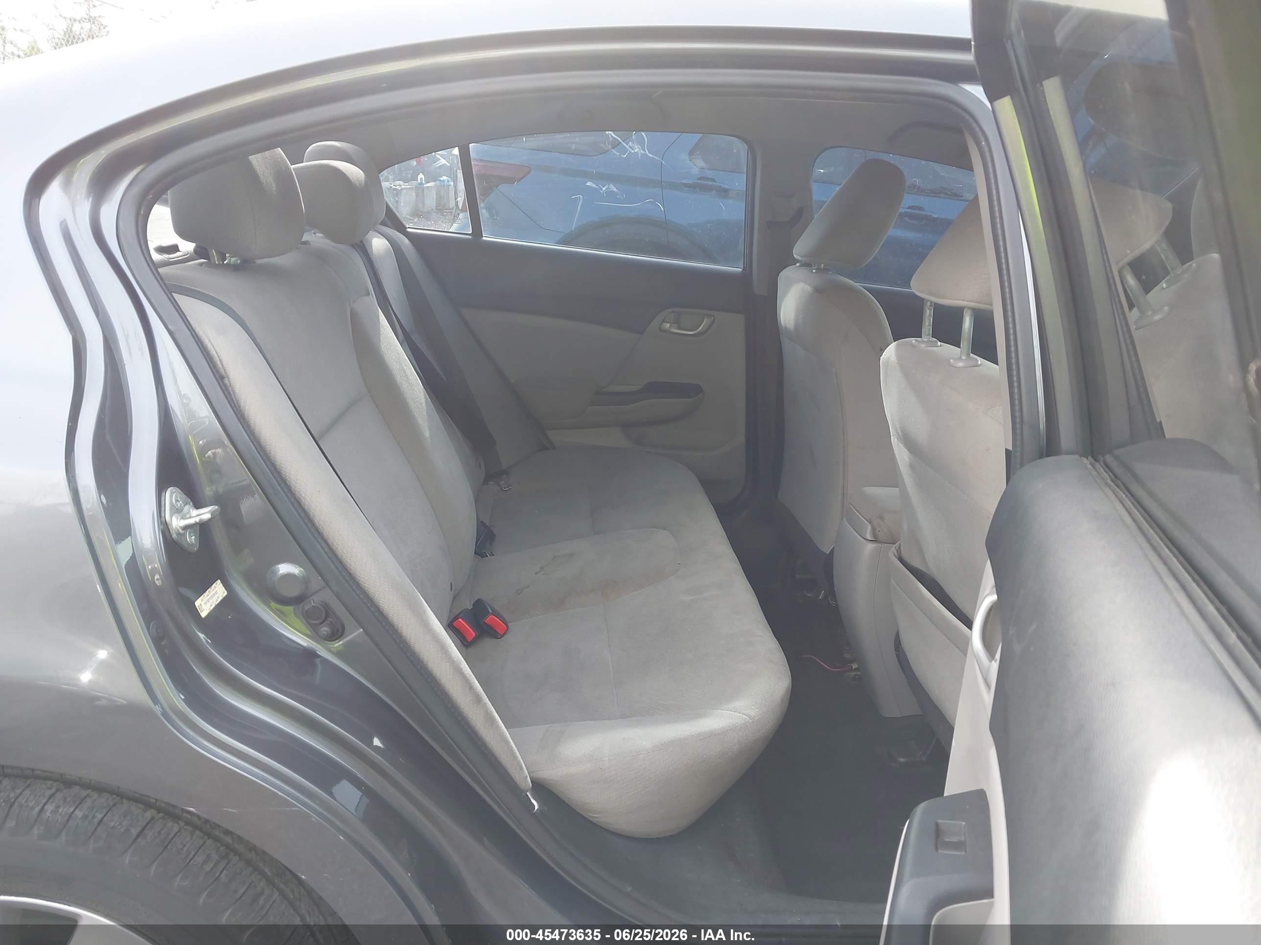 2013 Honda Civic Lx Gray vin: 19XFB2F57DE201622