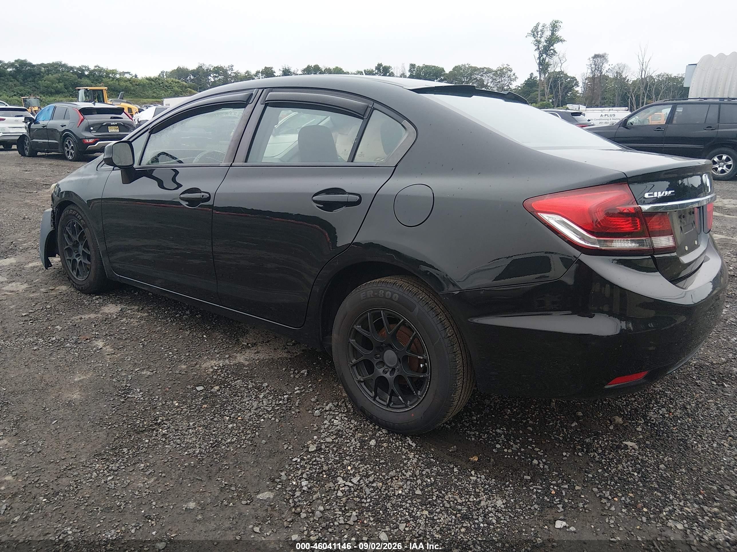 2013 Honda Civic Lx Black vin: 19XFB2F57DE202205