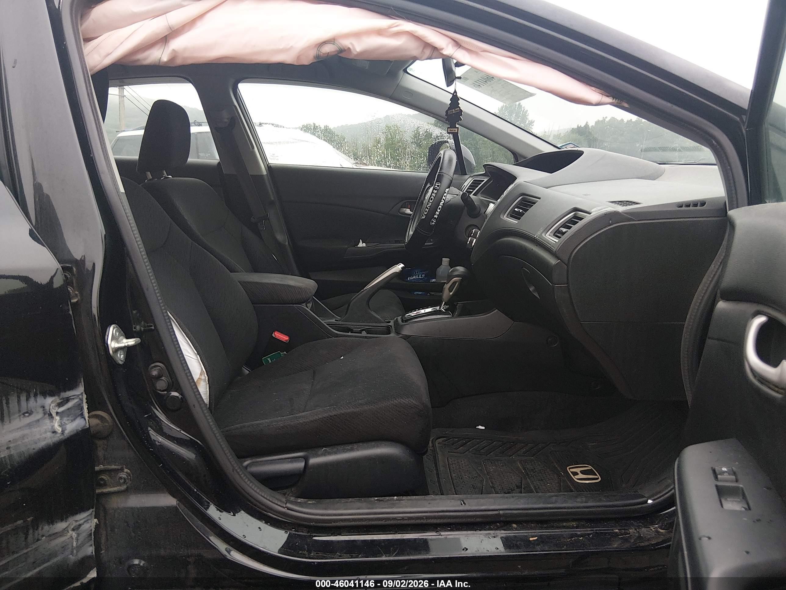 2013 Honda Civic Lx Black vin: 19XFB2F57DE202205