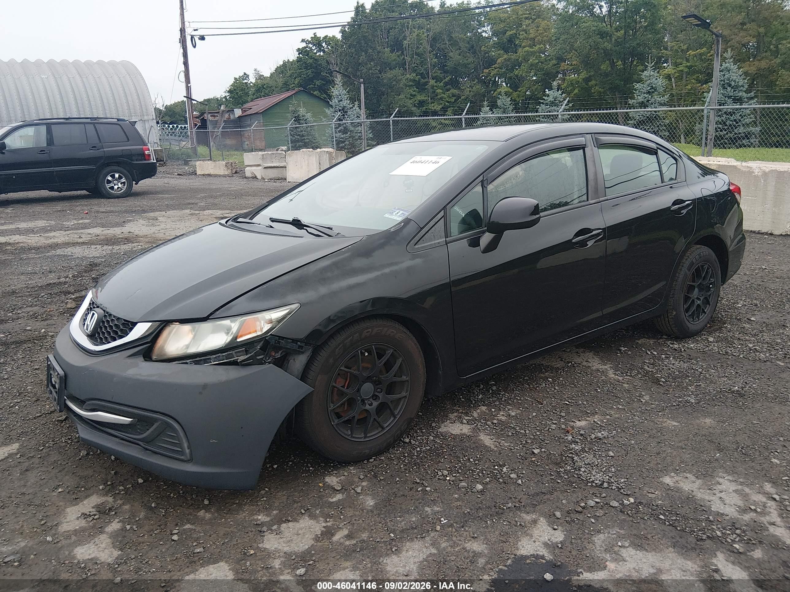 2013 Honda Civic Lx Black vin: 19XFB2F57DE202205