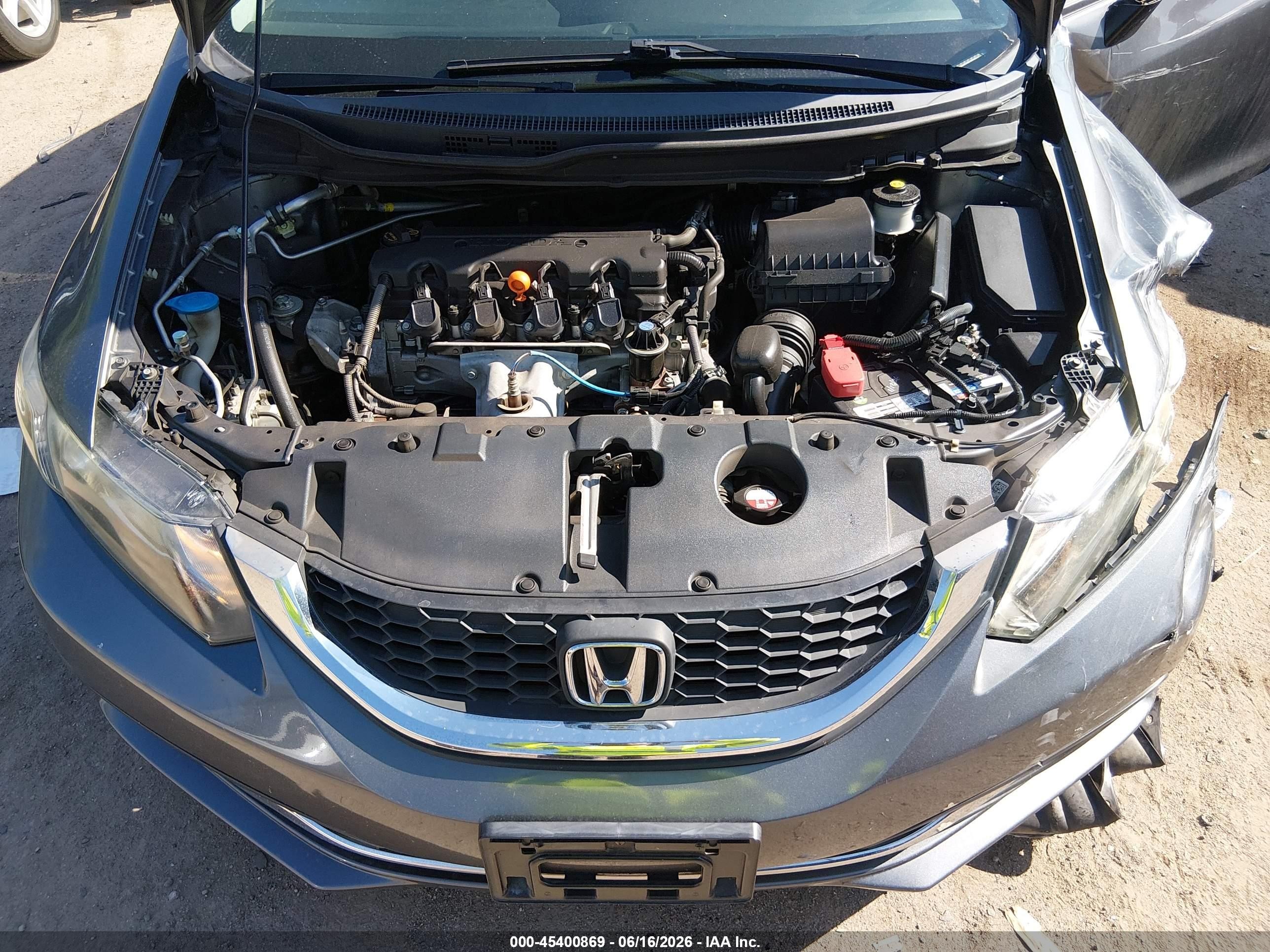 2013 Honda Civic Lx Gray vin: 19XFB2F57DE203984