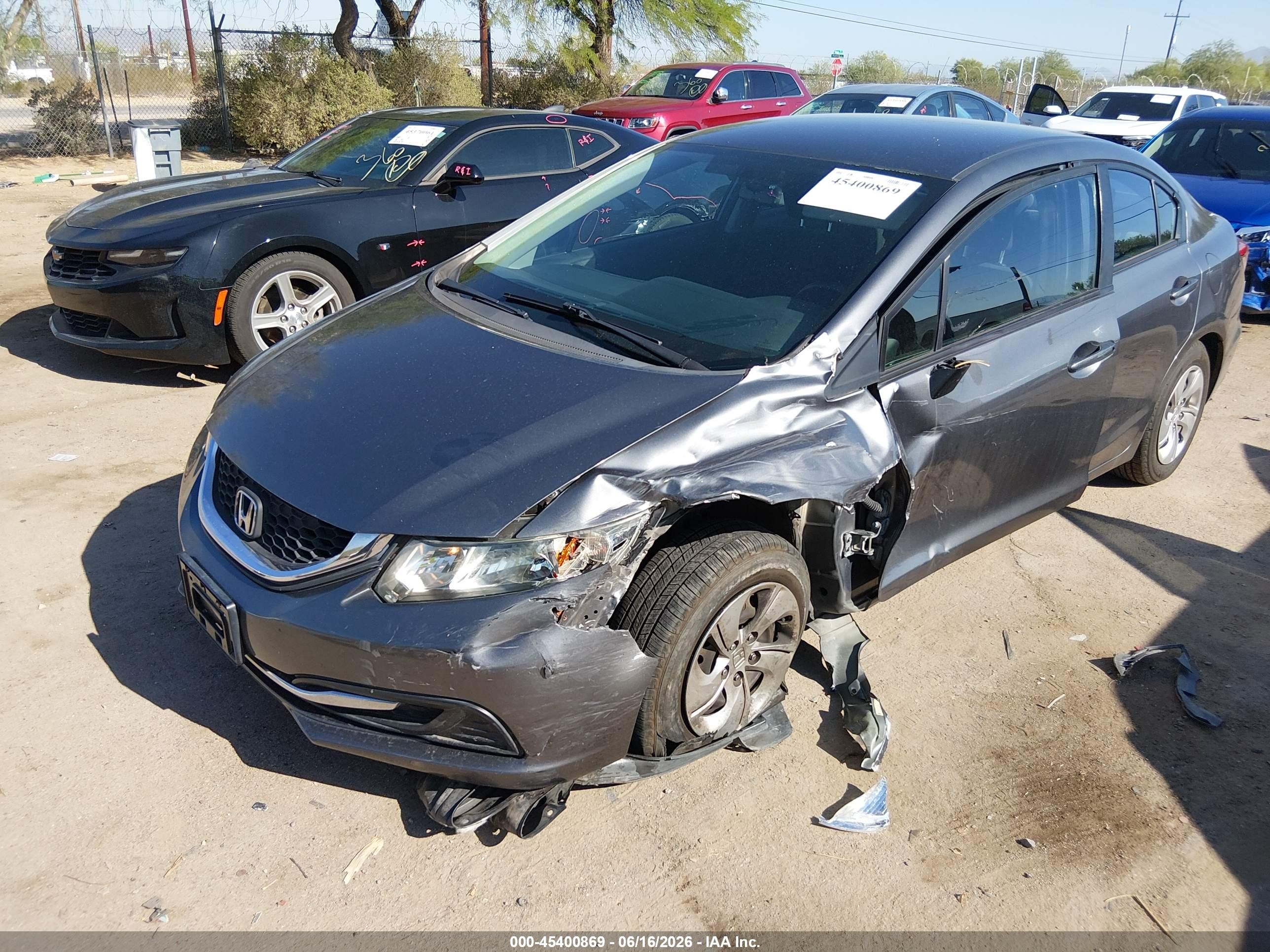2013 Honda Civic Lx Gray vin: 19XFB2F57DE203984