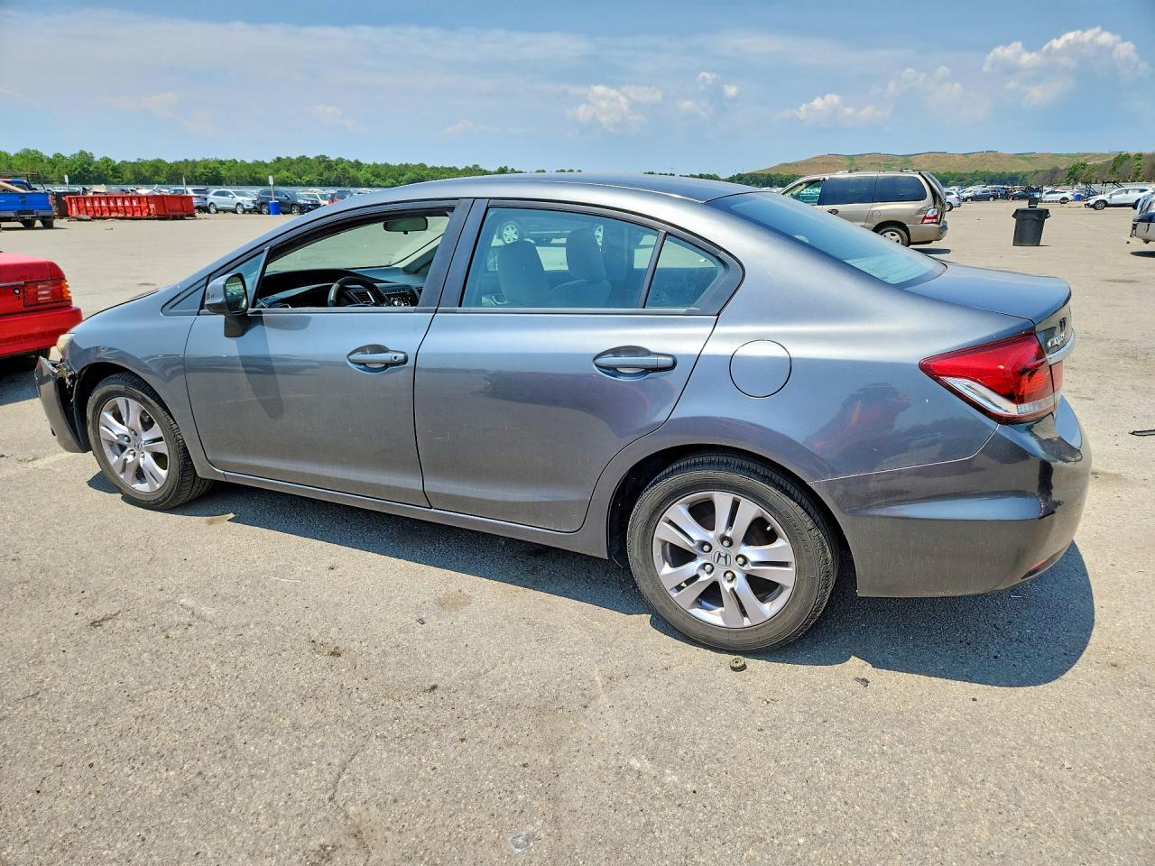 2013 Honda Civic Lx Gray vin: 19XFB2F57DE204200