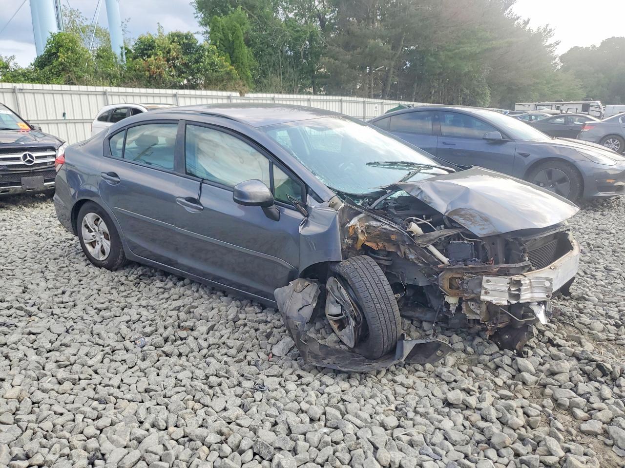 2013 Honda Civic Lx Gray vin: 19XFB2F57DE207663