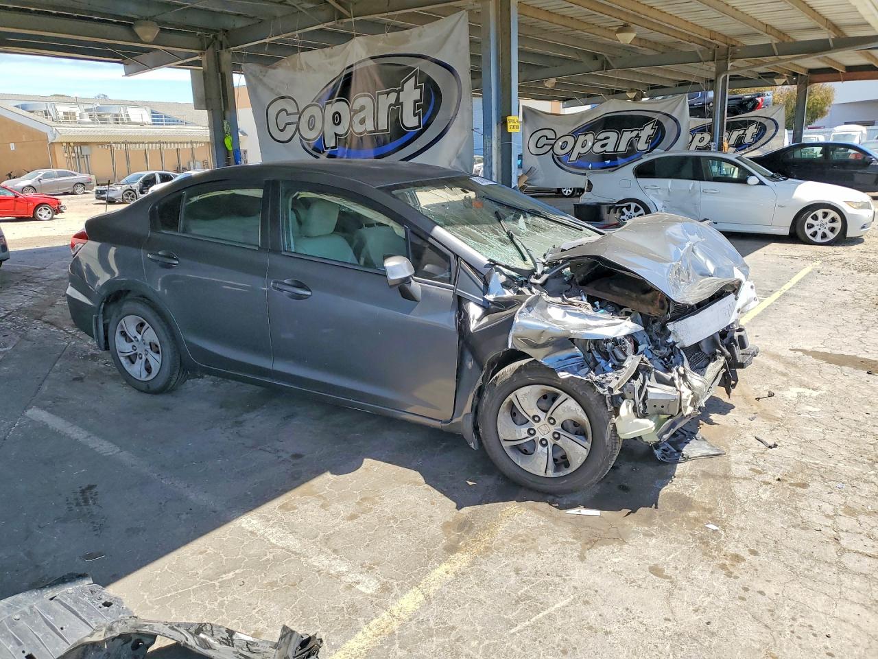 2013 Honda Civic Lx Gray vin: 19XFB2F57DE211941