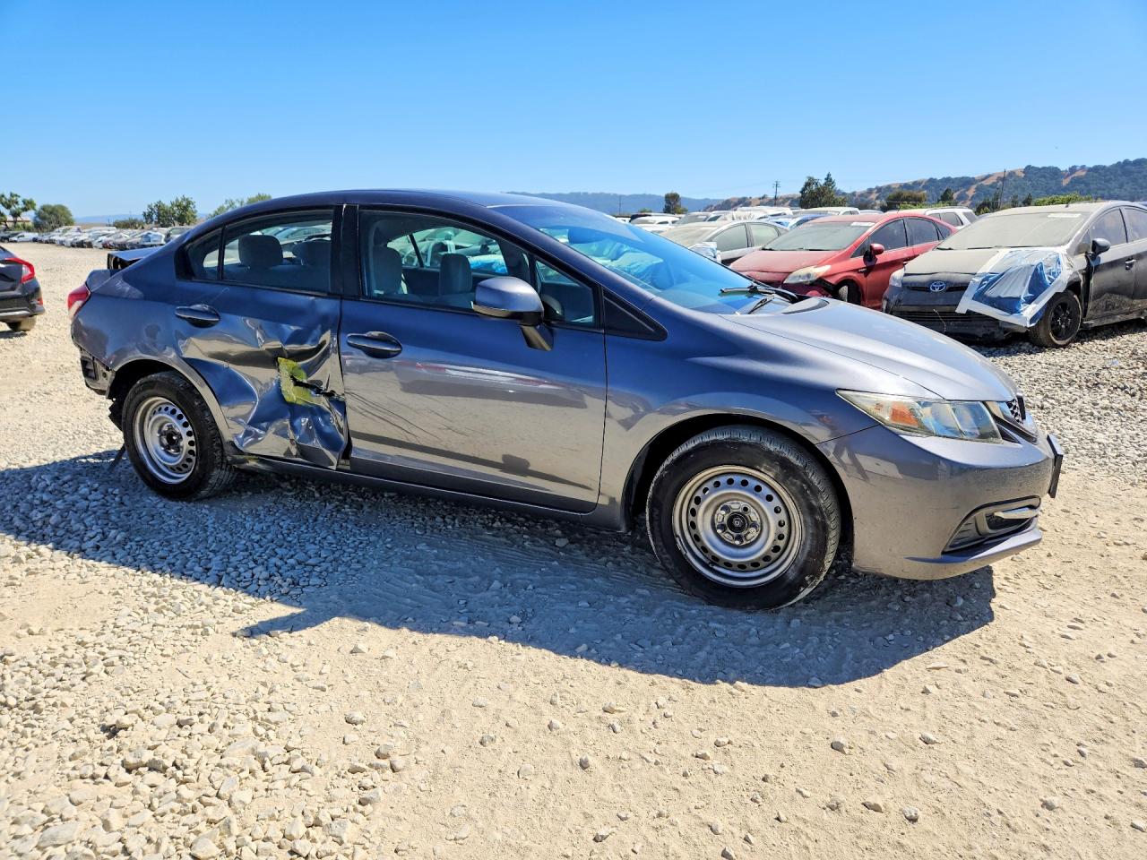 2013 Honda Civic Lx Gray vin: 19XFB2F57DE217836