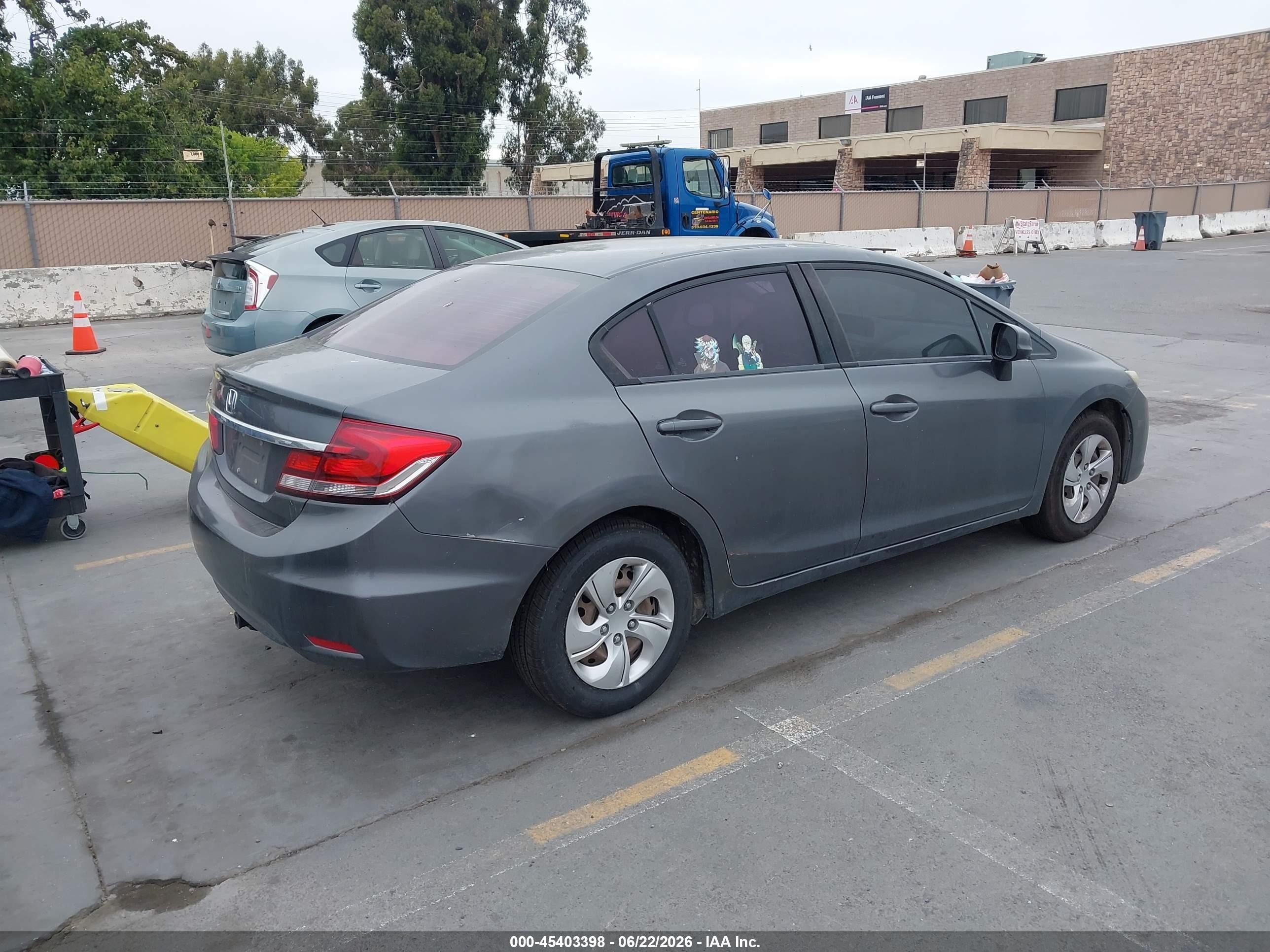 2013 Honda Civic Lx Gray vin: 19XFB2F57DE226360
