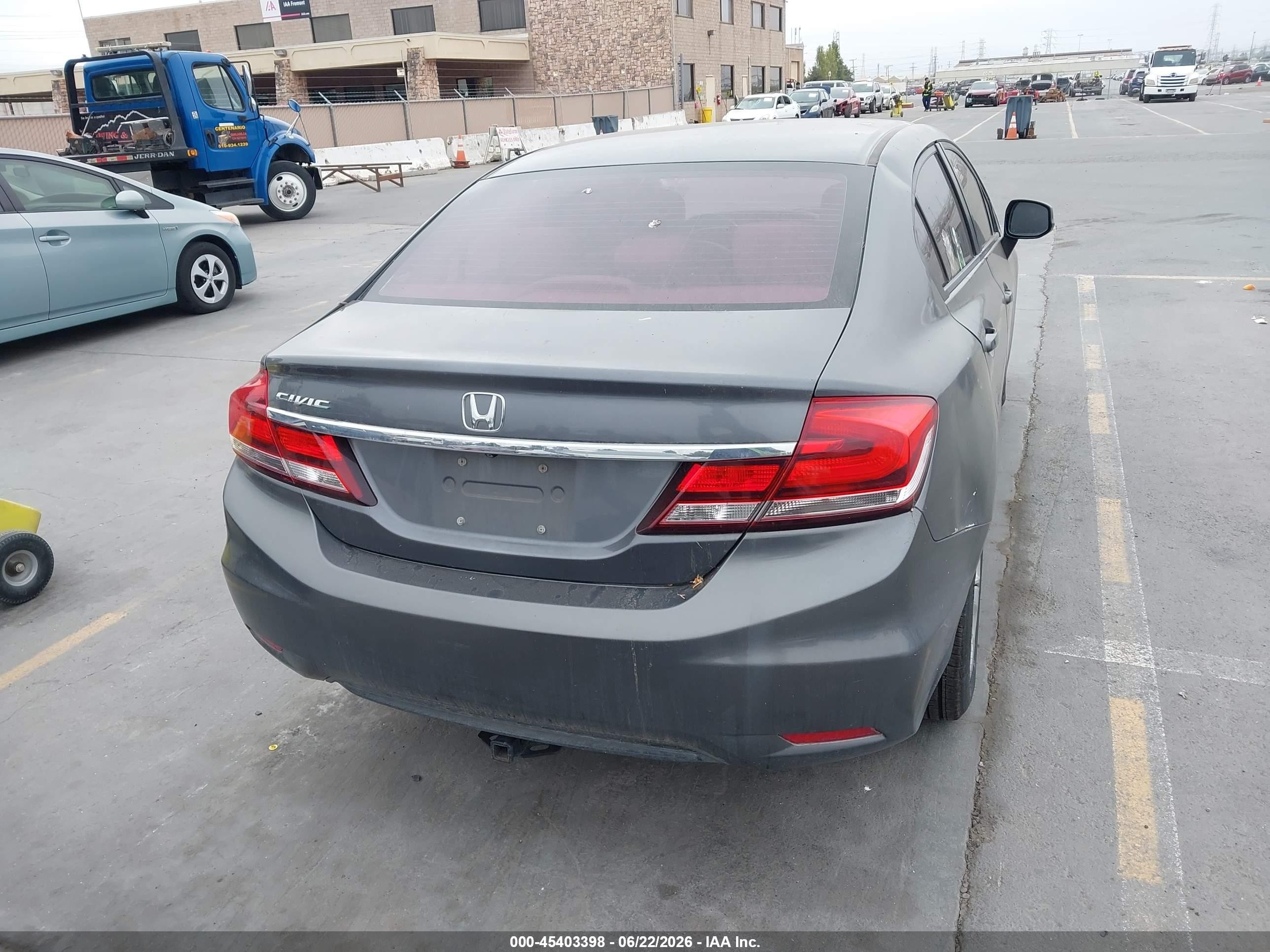 2013 Honda Civic Lx Gray vin: 19XFB2F57DE226360