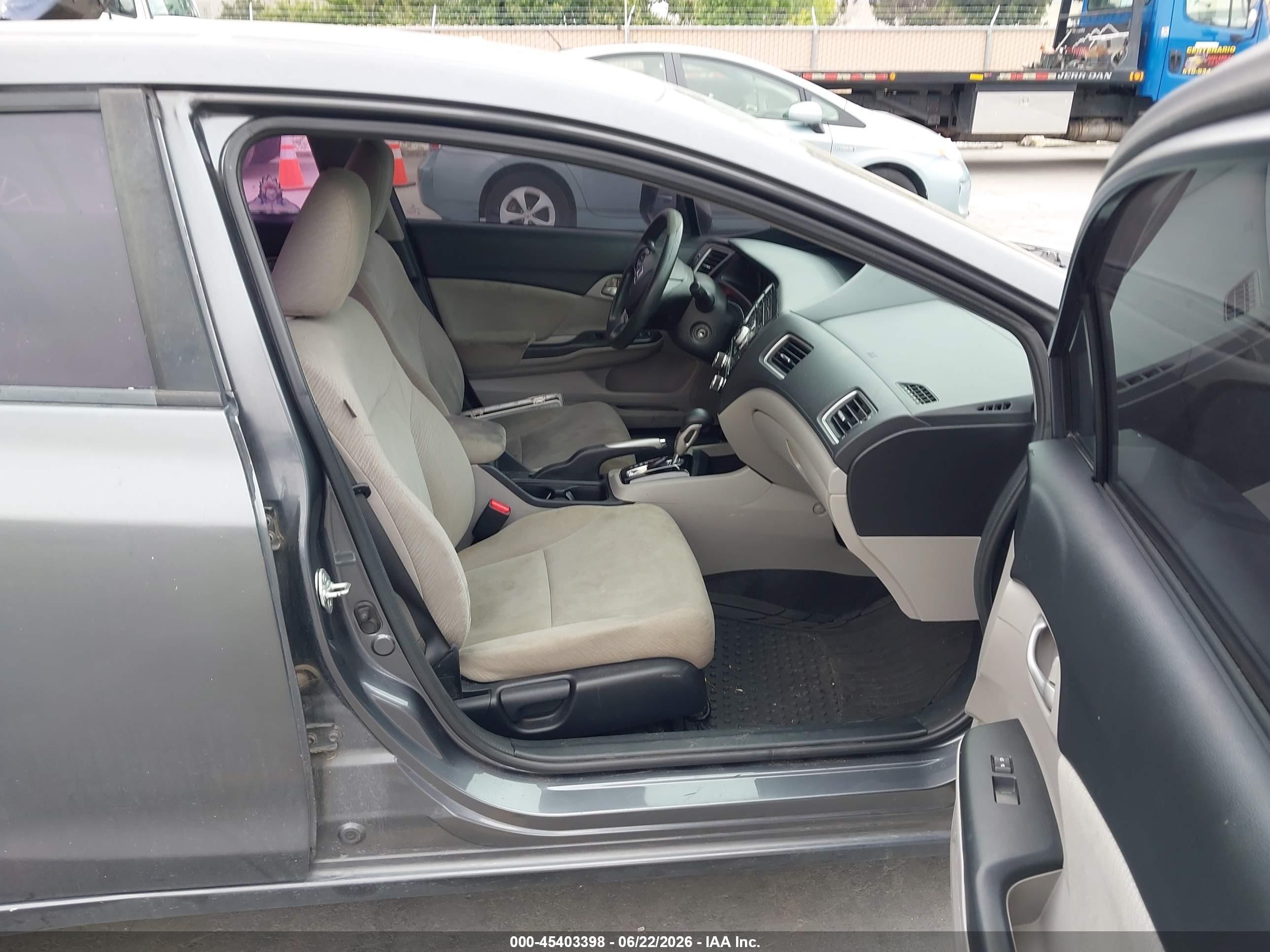 2013 Honda Civic Lx Gray vin: 19XFB2F57DE226360