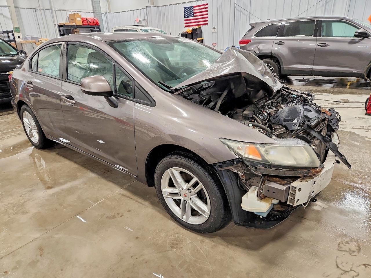 2013 Honda Civic Lx Серый vin: 19XFB2F57DE226939