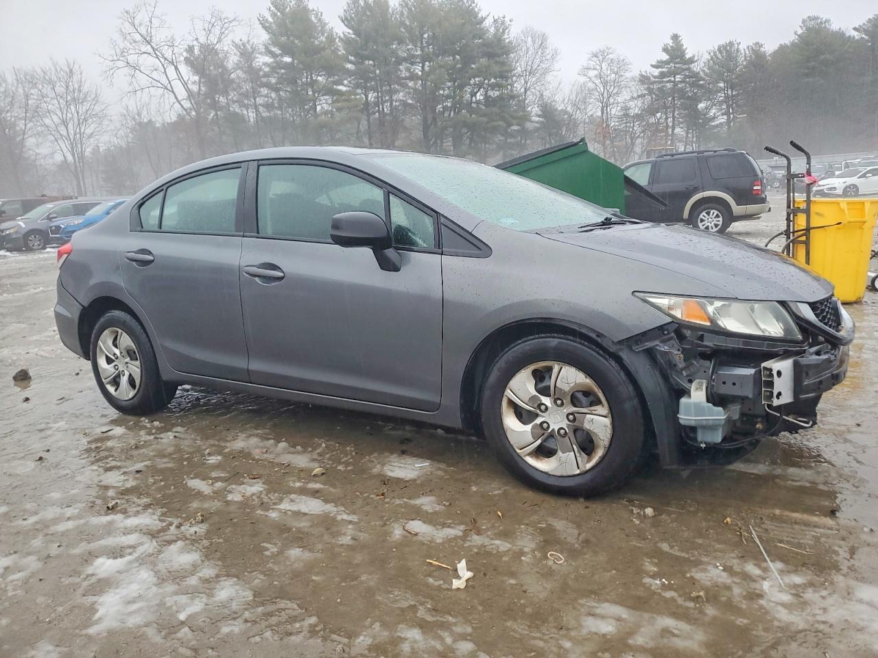 2013 Honda Civic Lx Gray vin: 19XFB2F57DE227556