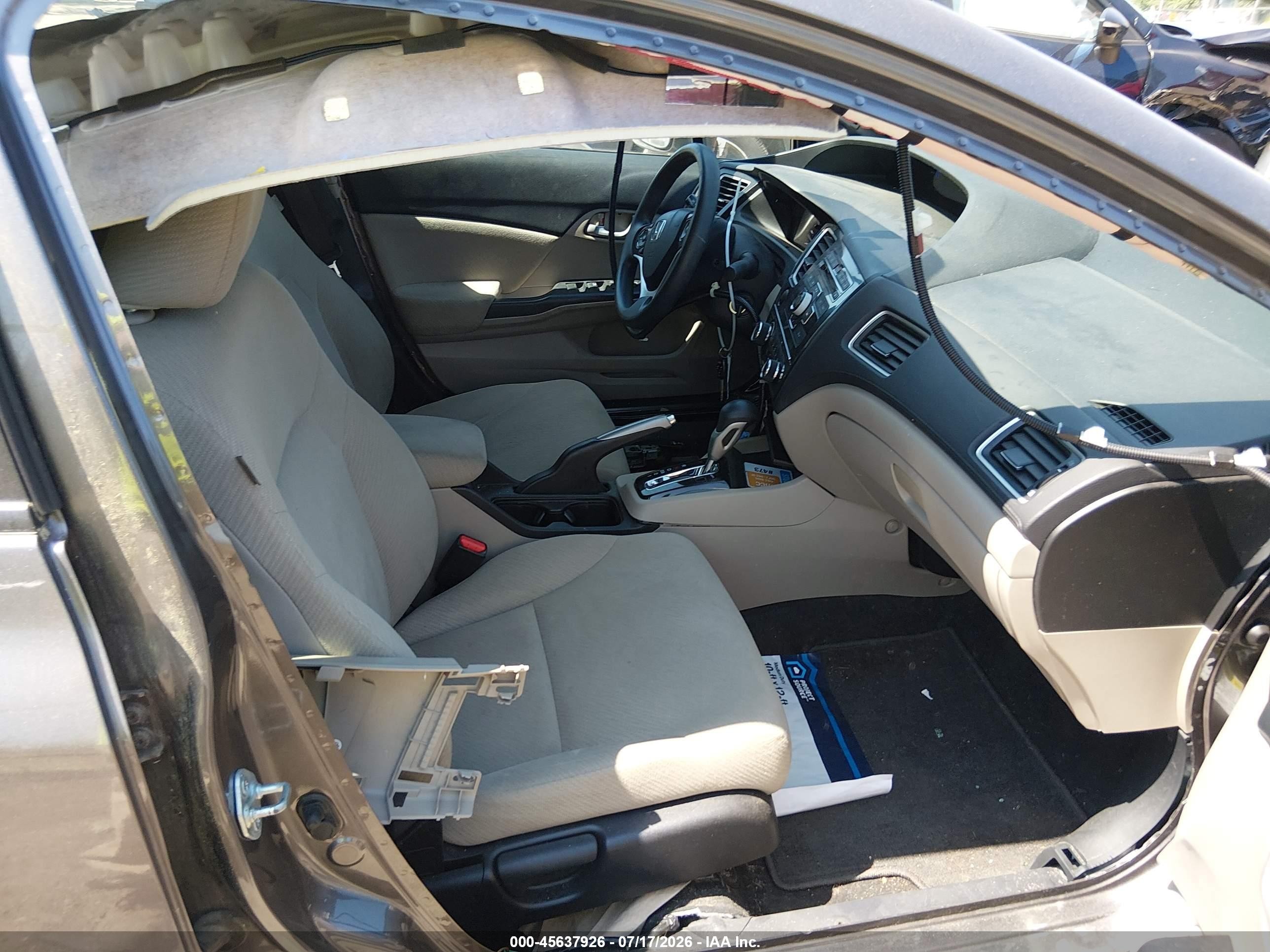 2013 Honda Civic Lx Gray vin: 19XFB2F57DE228657