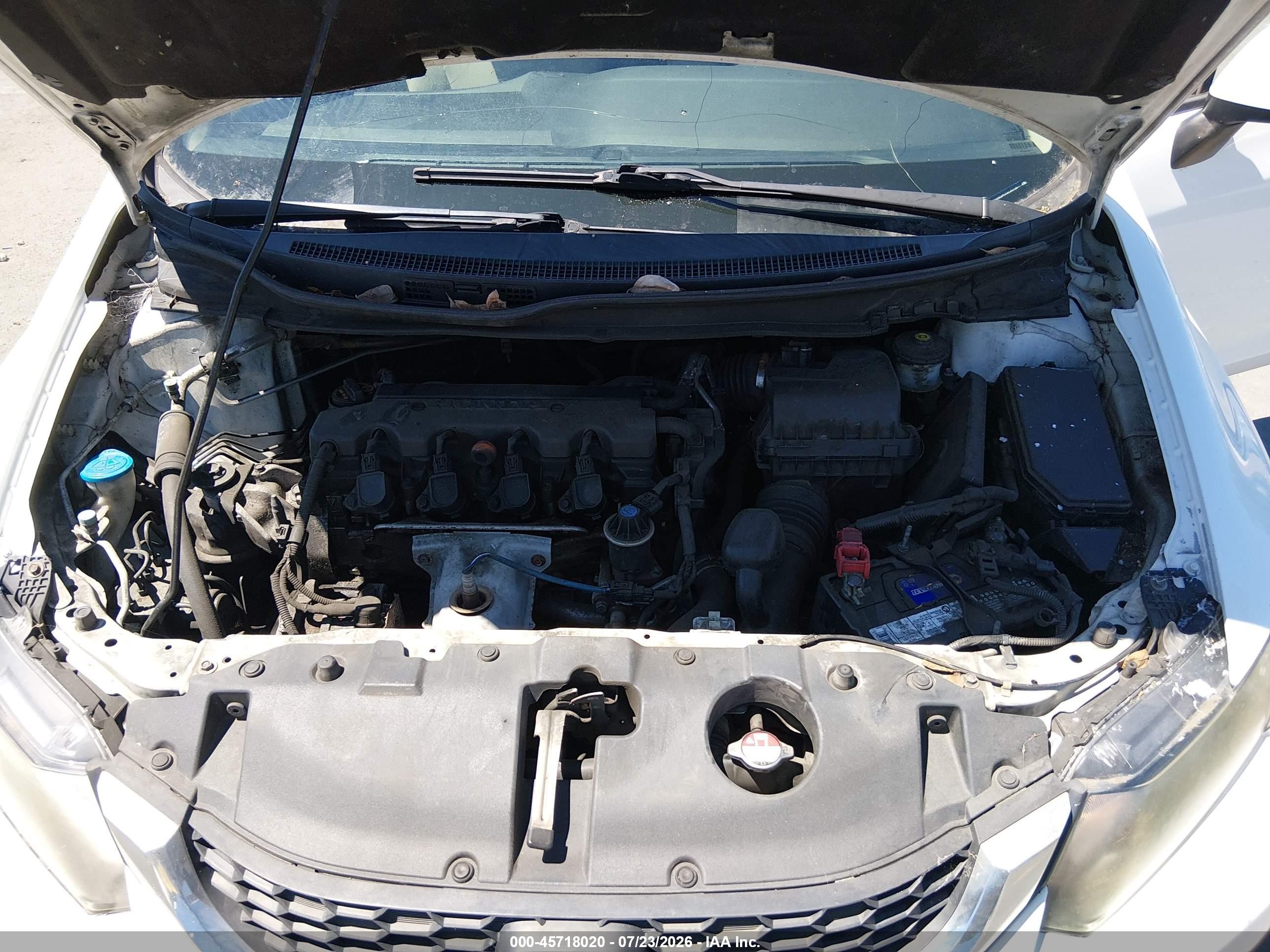 2013 Honda Civic Lx White vin: 19XFB2F57DE232126