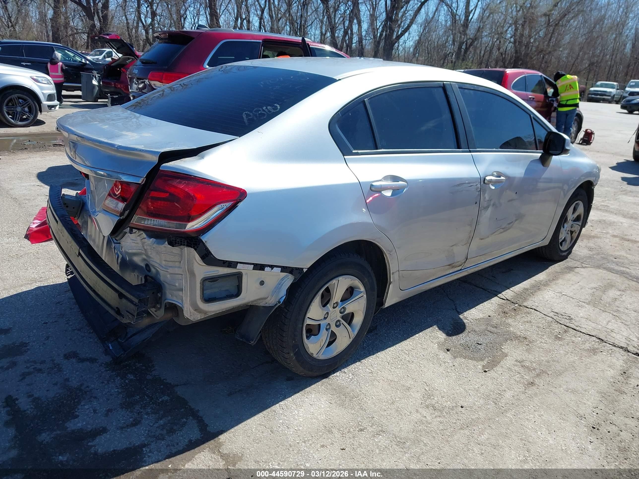 2013 Honda Civic Lx Silver vin: 19XFB2F57DE242686