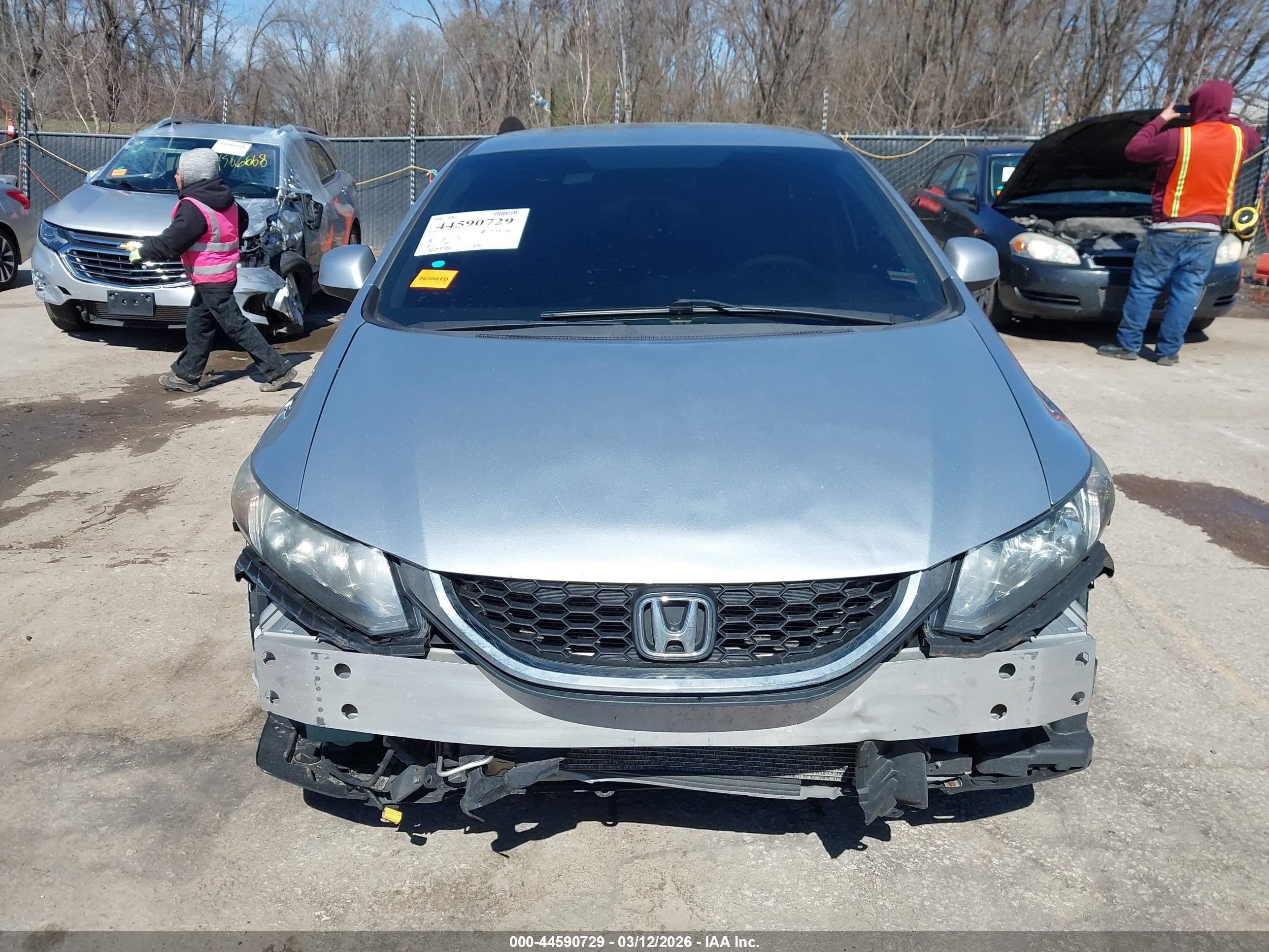 2013 Honda Civic Lx Silver vin: 19XFB2F57DE242686