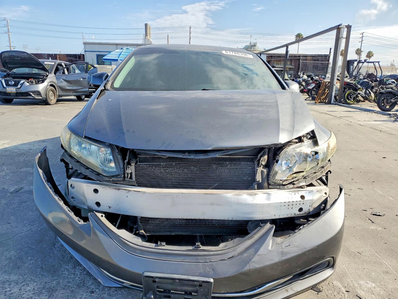 2013 Honda Civic Lx Gray vin: 19XFB2F57DE242879