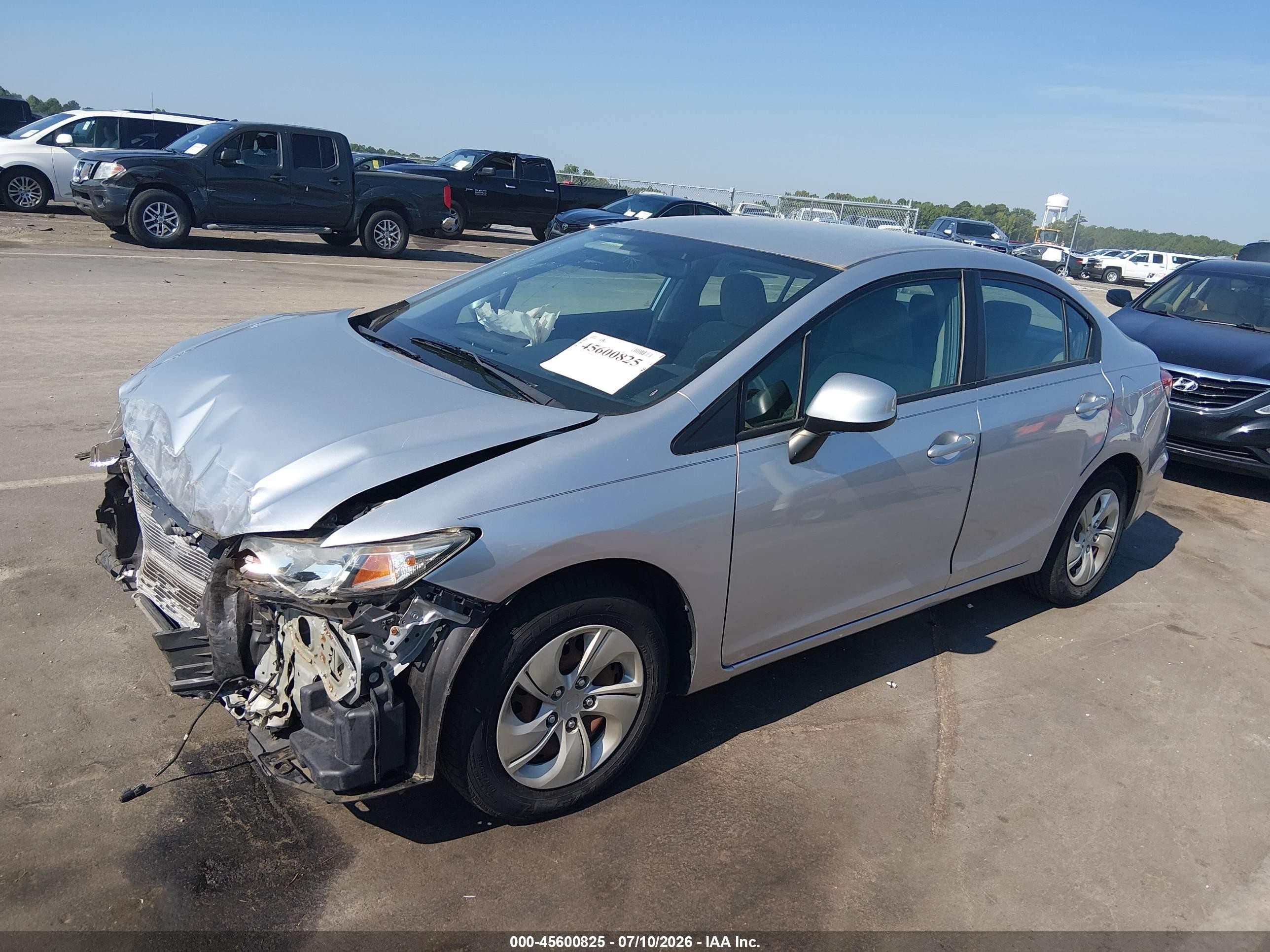 2013 Honda Civic Lx Silver vin: 19XFB2F57DE243028