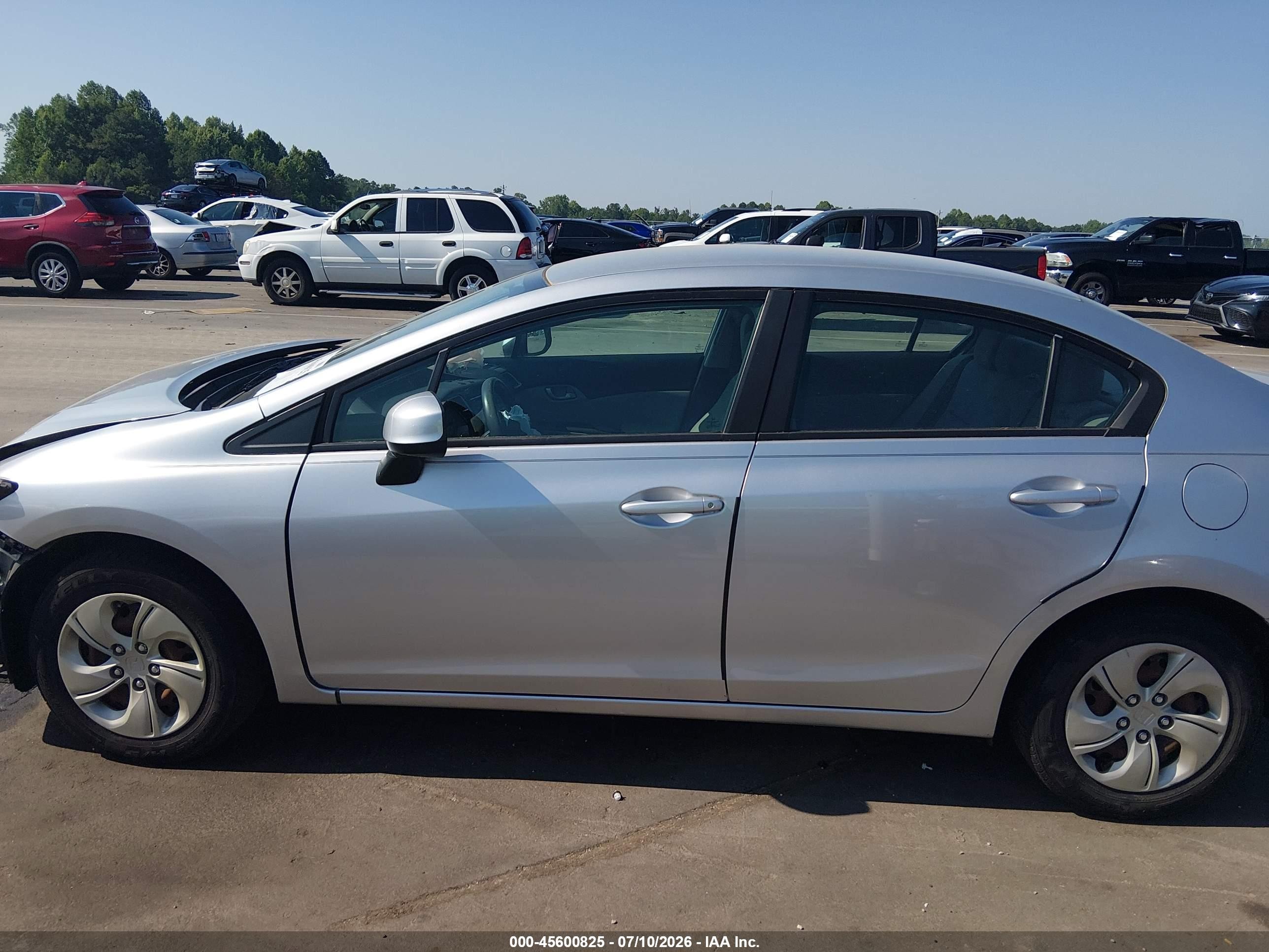 2013 Honda Civic Lx Silver vin: 19XFB2F57DE243028