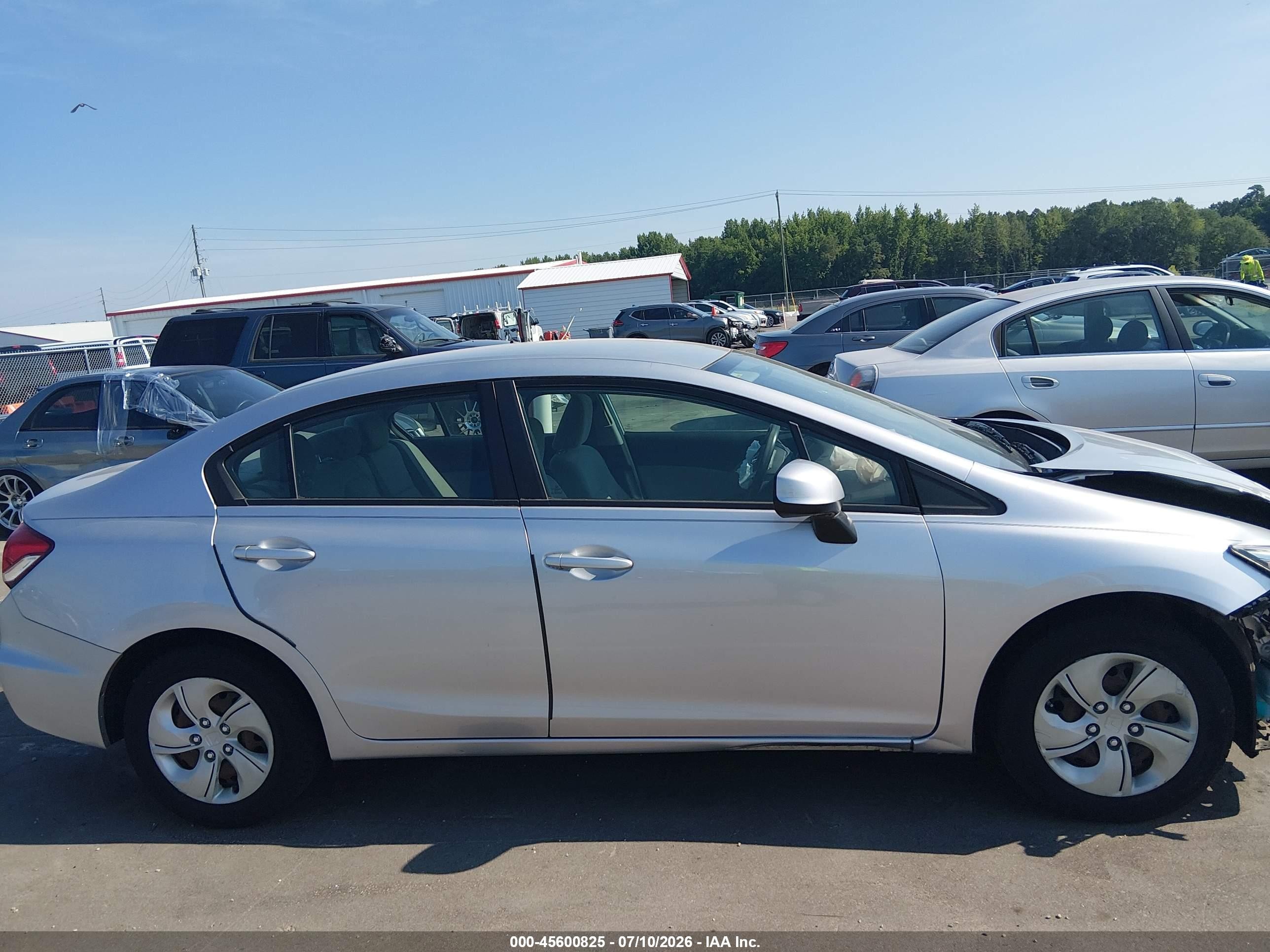 2013 Honda Civic Lx Silver vin: 19XFB2F57DE243028