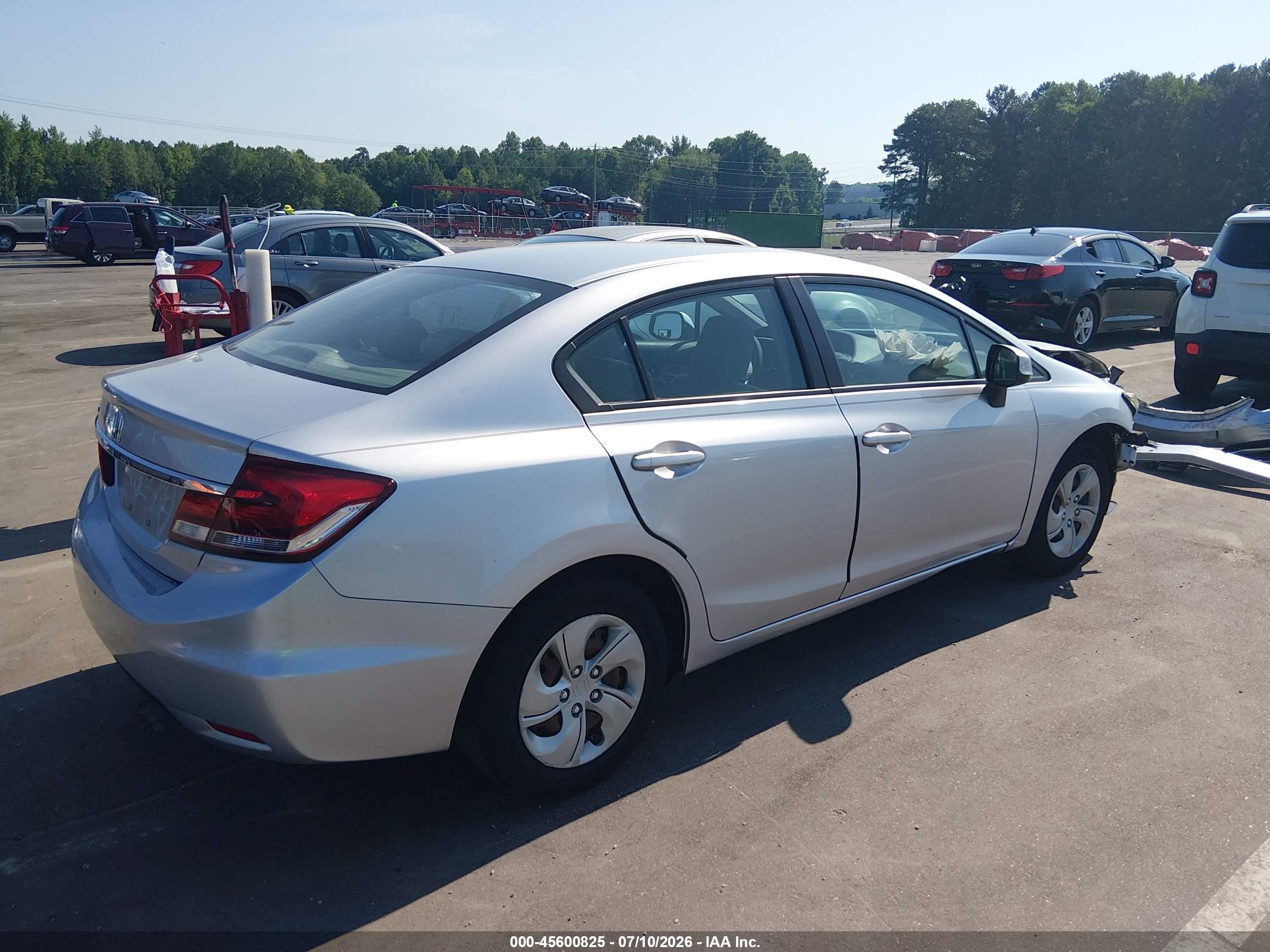 2013 Honda Civic Lx Silver vin: 19XFB2F57DE243028
