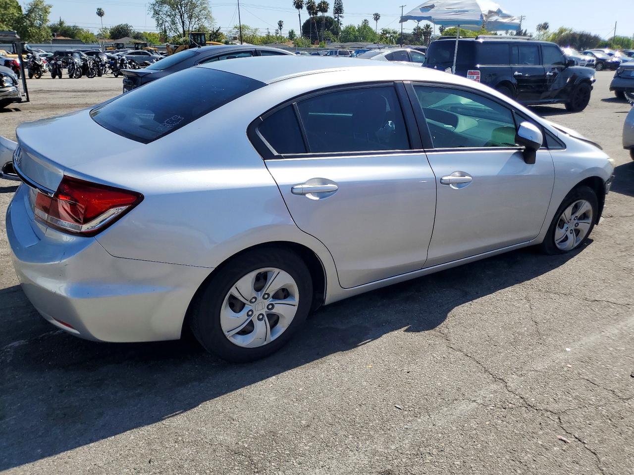 2013 Honda Civic Lx Silver vin: 19XFB2F57DE244180