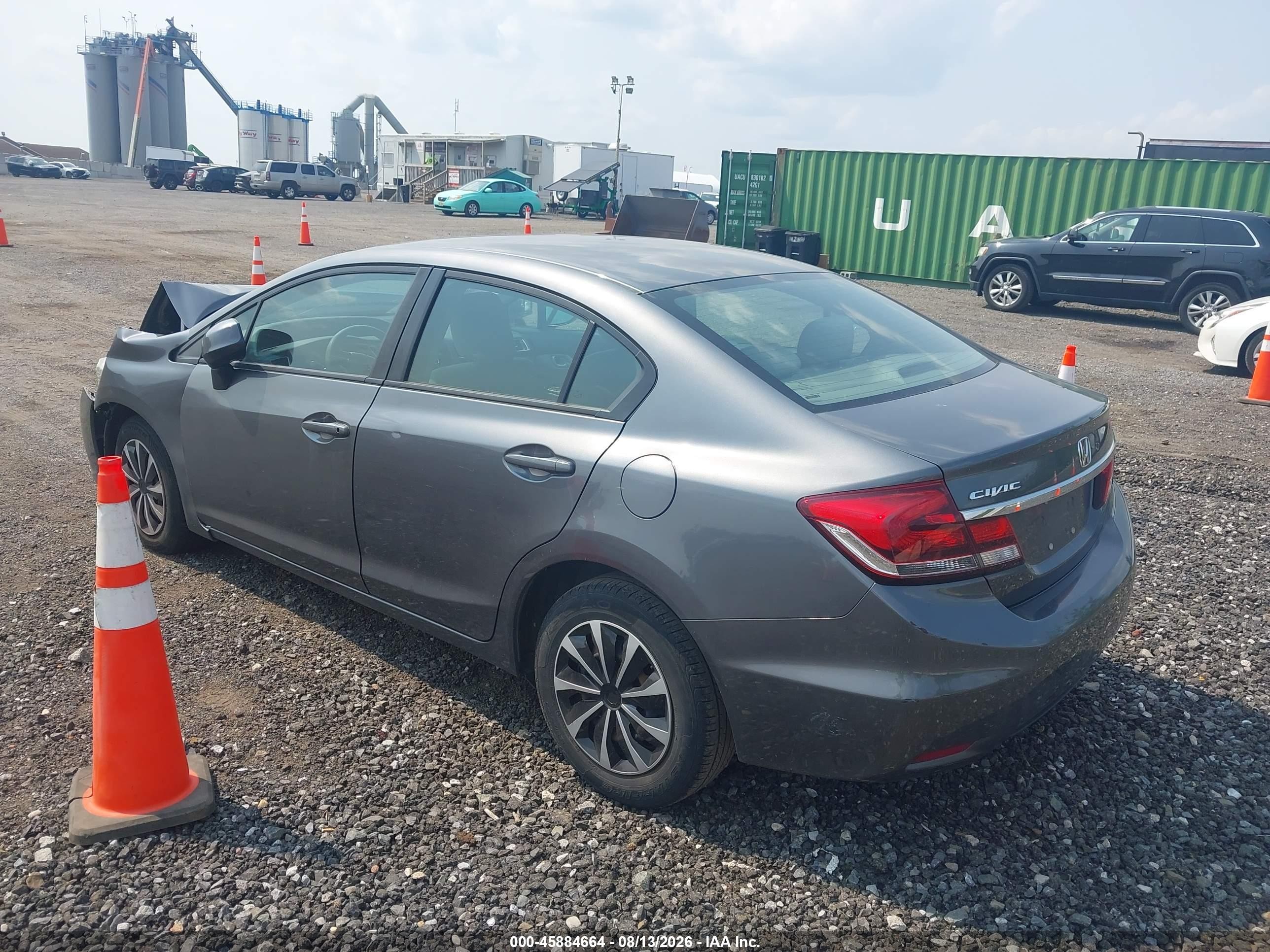 2013 Honda Civic Lx Серый vin: 19XFB2F57DE245488