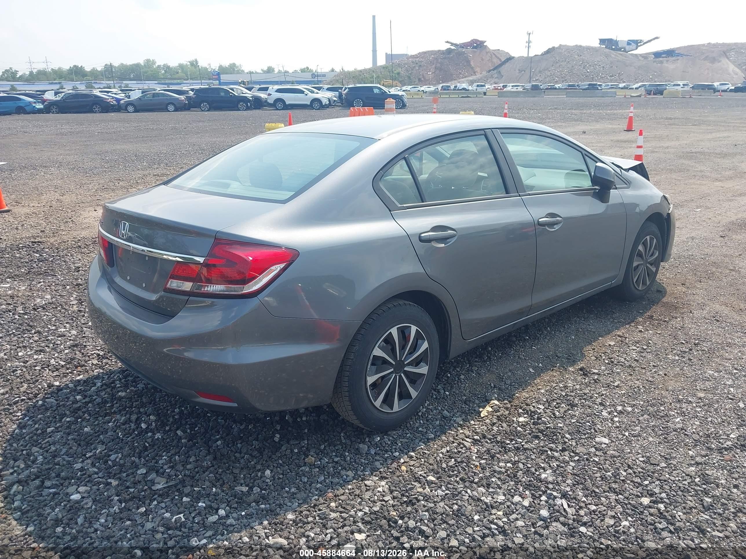 2013 Honda Civic Lx Серый vin: 19XFB2F57DE245488
