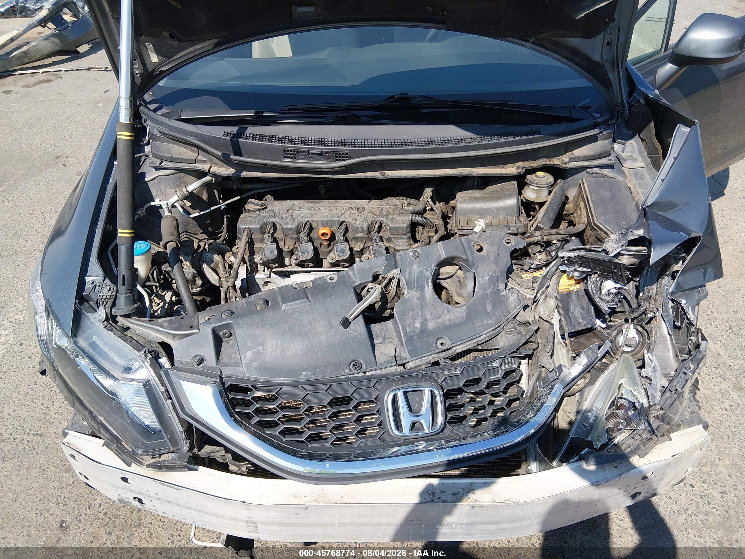 2013 Honda Civic Lx Gray vin: 19XFB2F57DE256166