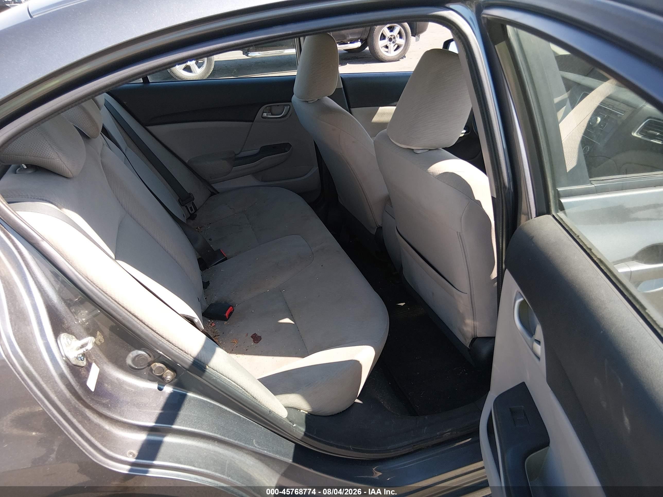 2013 Honda Civic Lx Gray vin: 19XFB2F57DE256166