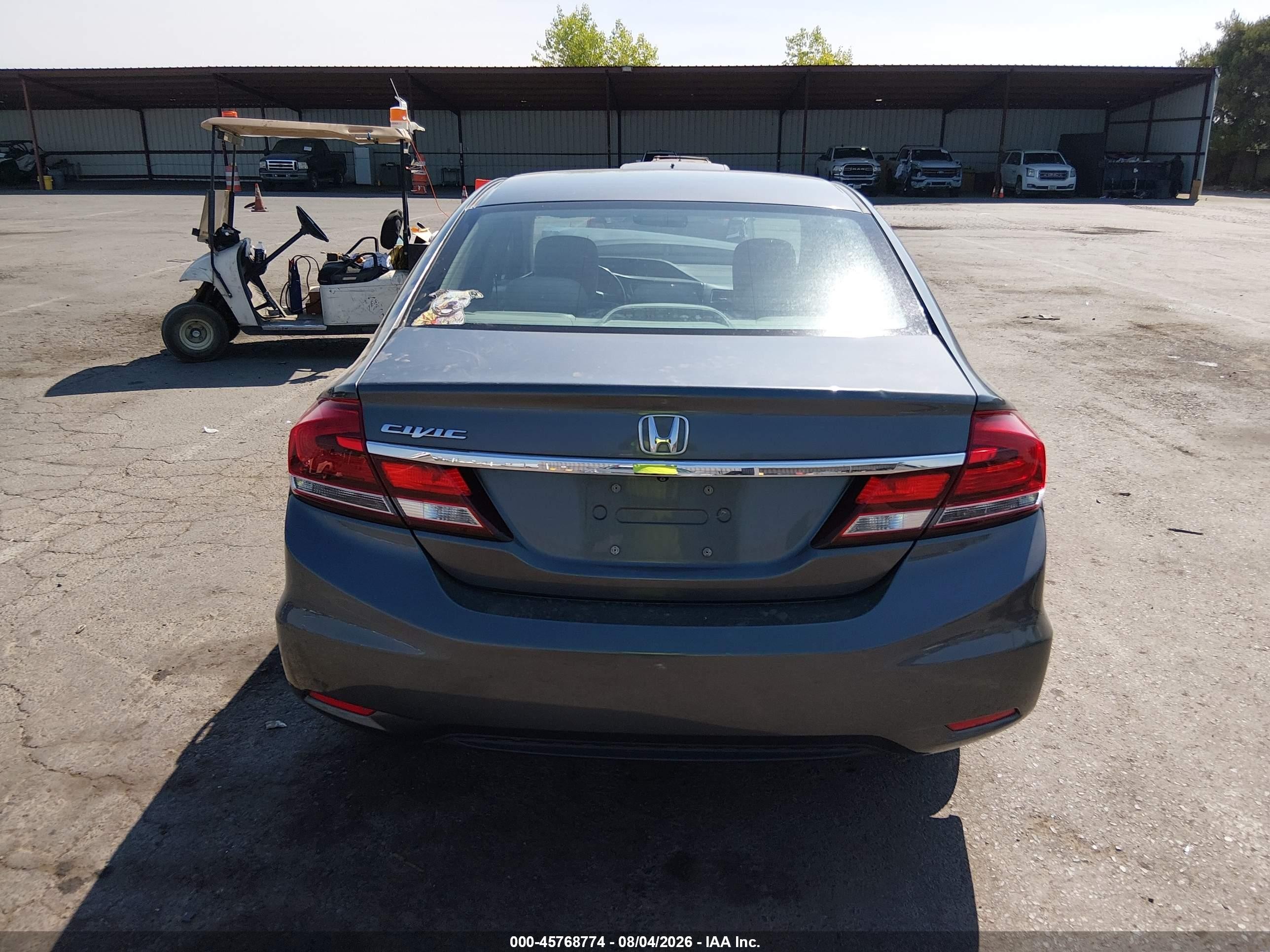 2013 Honda Civic Lx Gray vin: 19XFB2F57DE256166