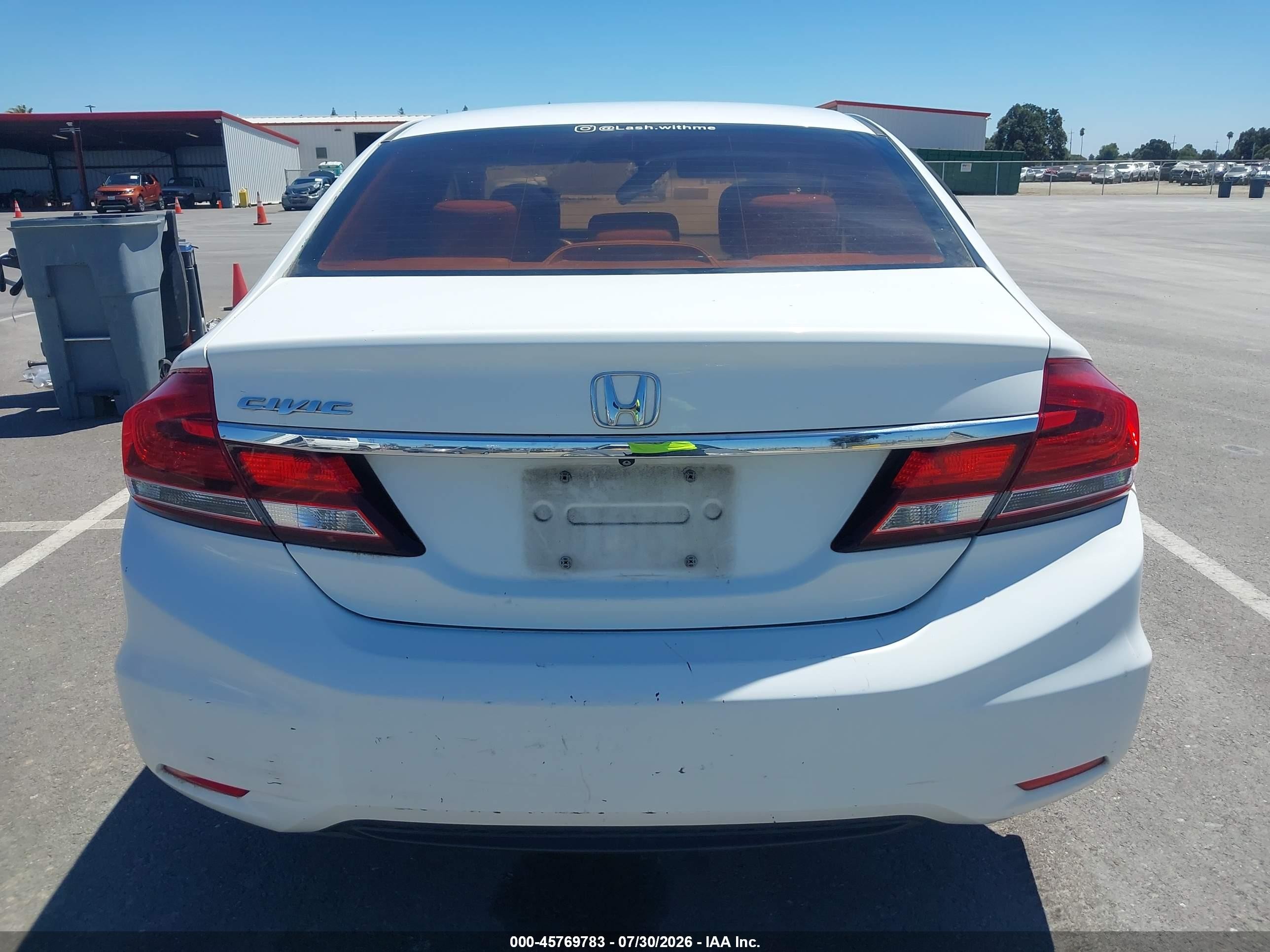 2013 Honda Civic Lx White vin: 19XFB2F57DE257091