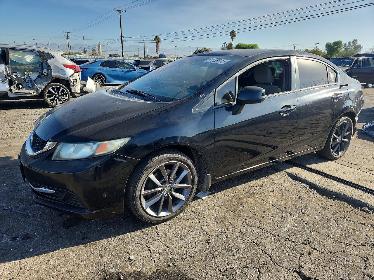 2013 Honda Civic Lx Black vin: 19XFB2F57DE269323