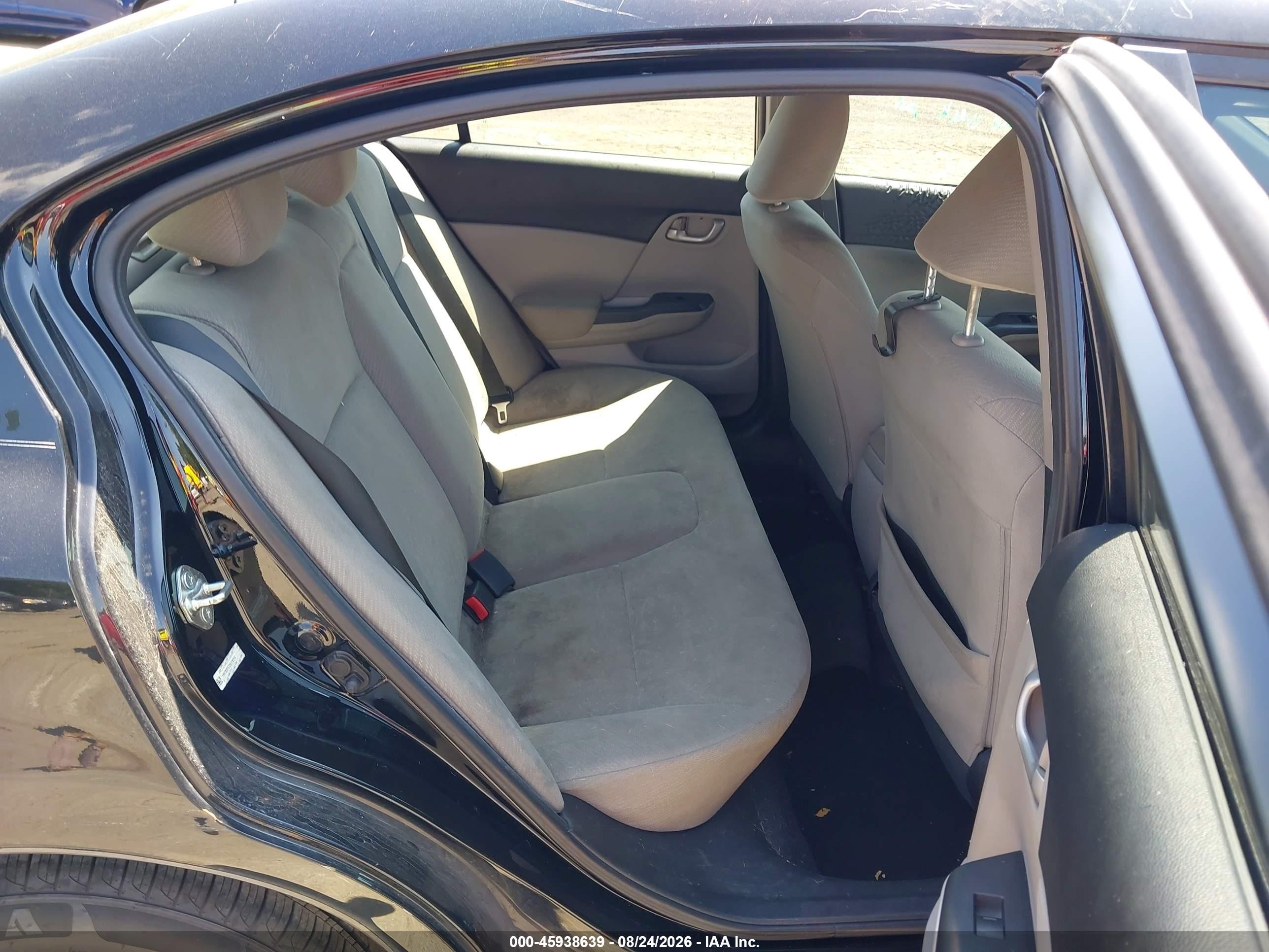 2013 Honda Civic Lx Black vin: 19XFB2F57DE278314