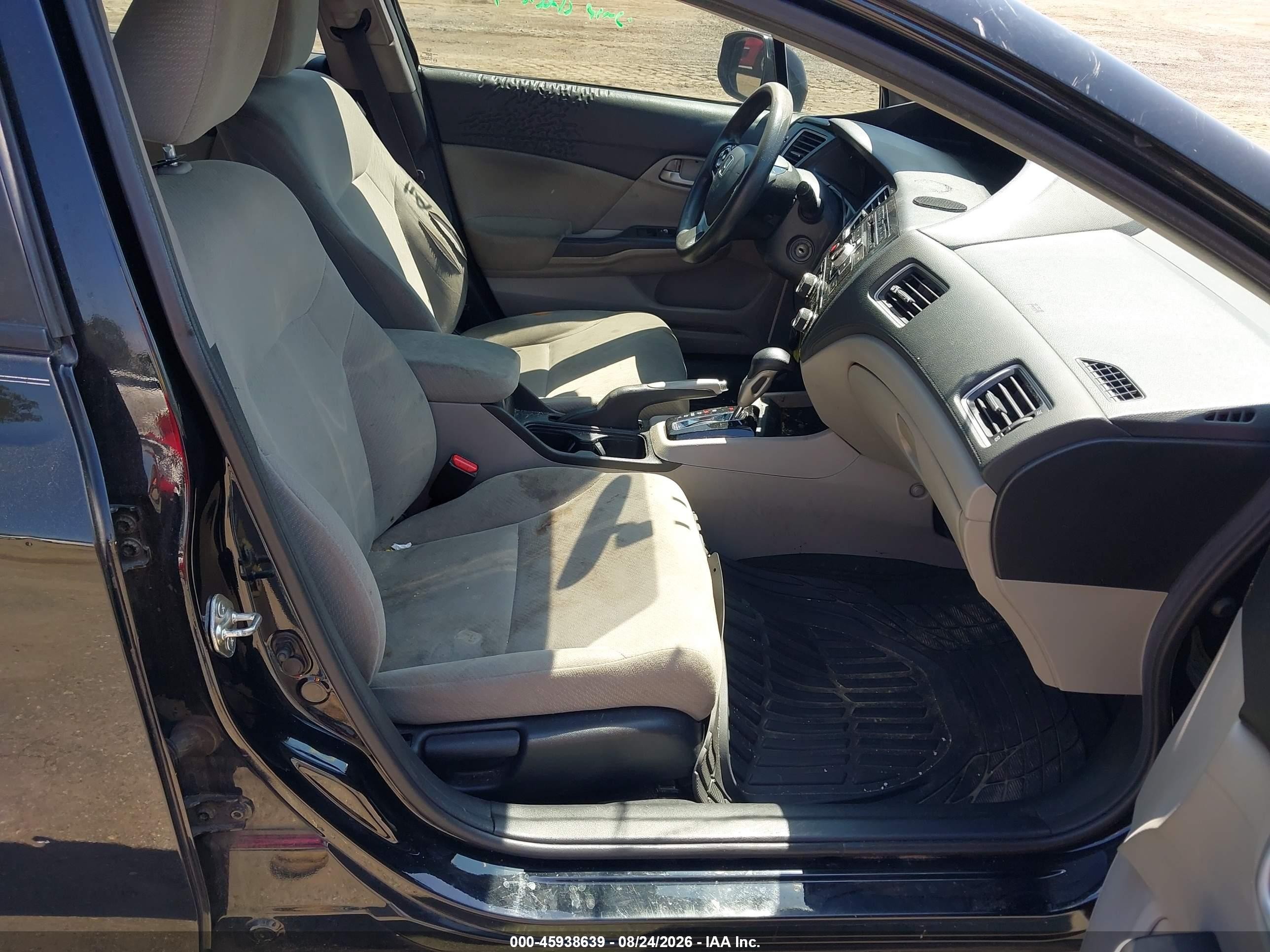 2013 Honda Civic Lx Black vin: 19XFB2F57DE278314